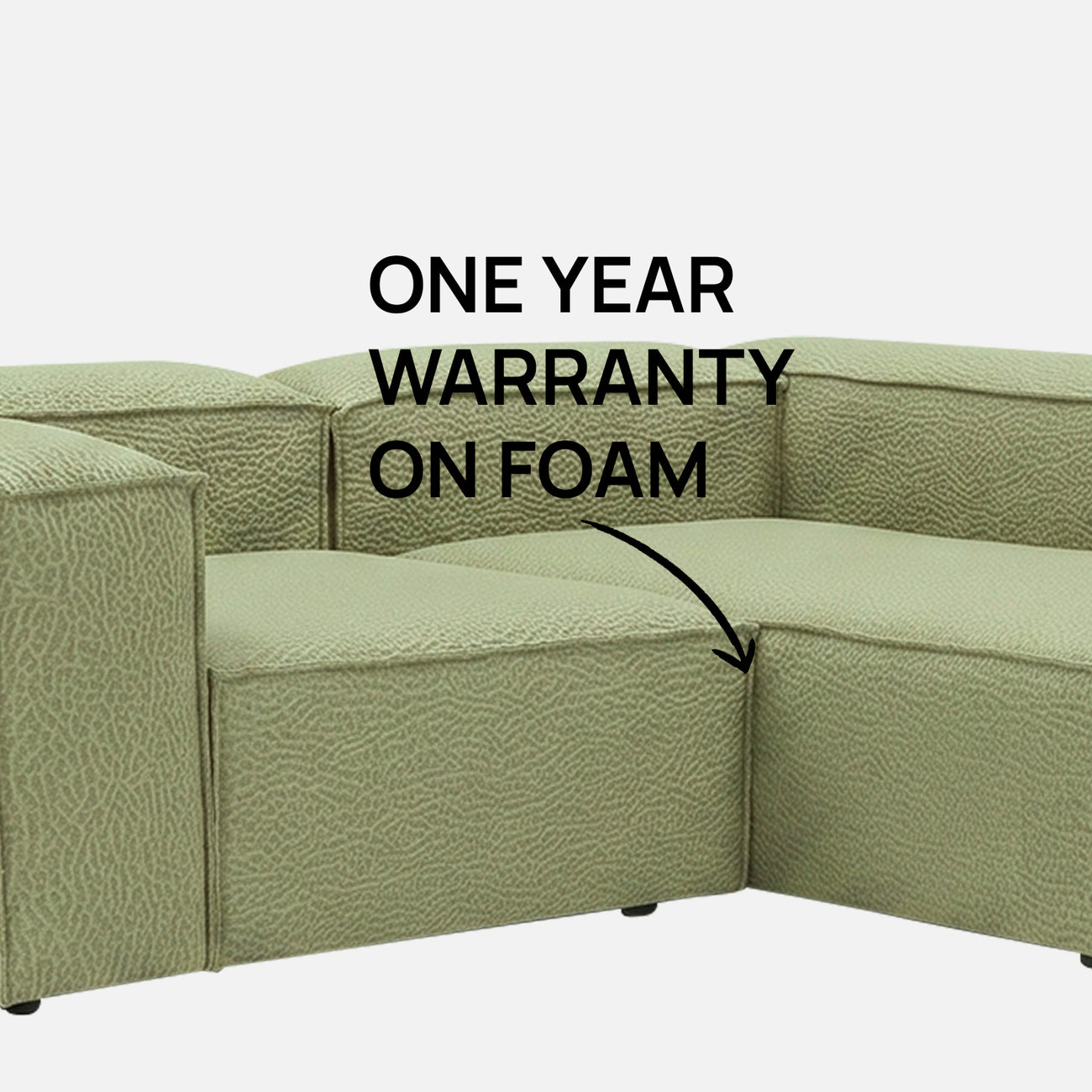 ElegantEdge 2 Seater Versatile, Comfortable Olive Green L Shaped Sofa