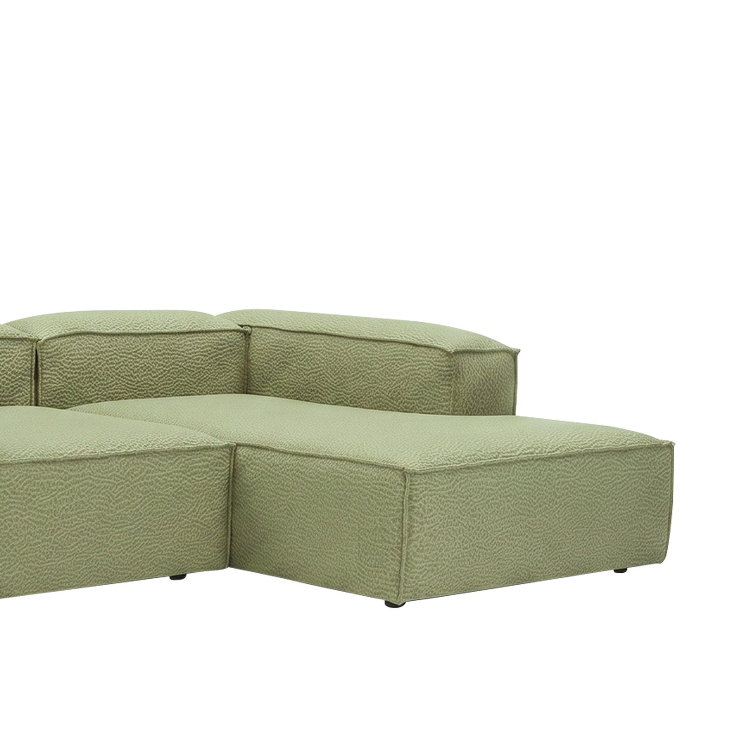ElegantEdge 2 Seater Versatile, Comfortable Olive Green L Shaped Sofa