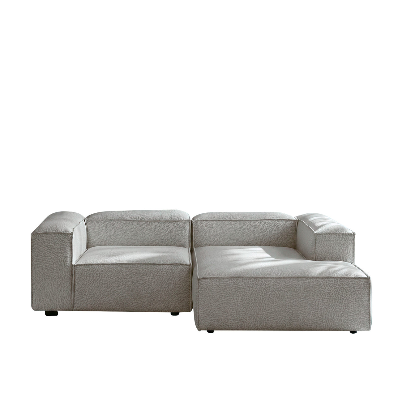 Elegant Edge 2 Seater Versatile, Comfortable Light Grey L Shaped Sofa