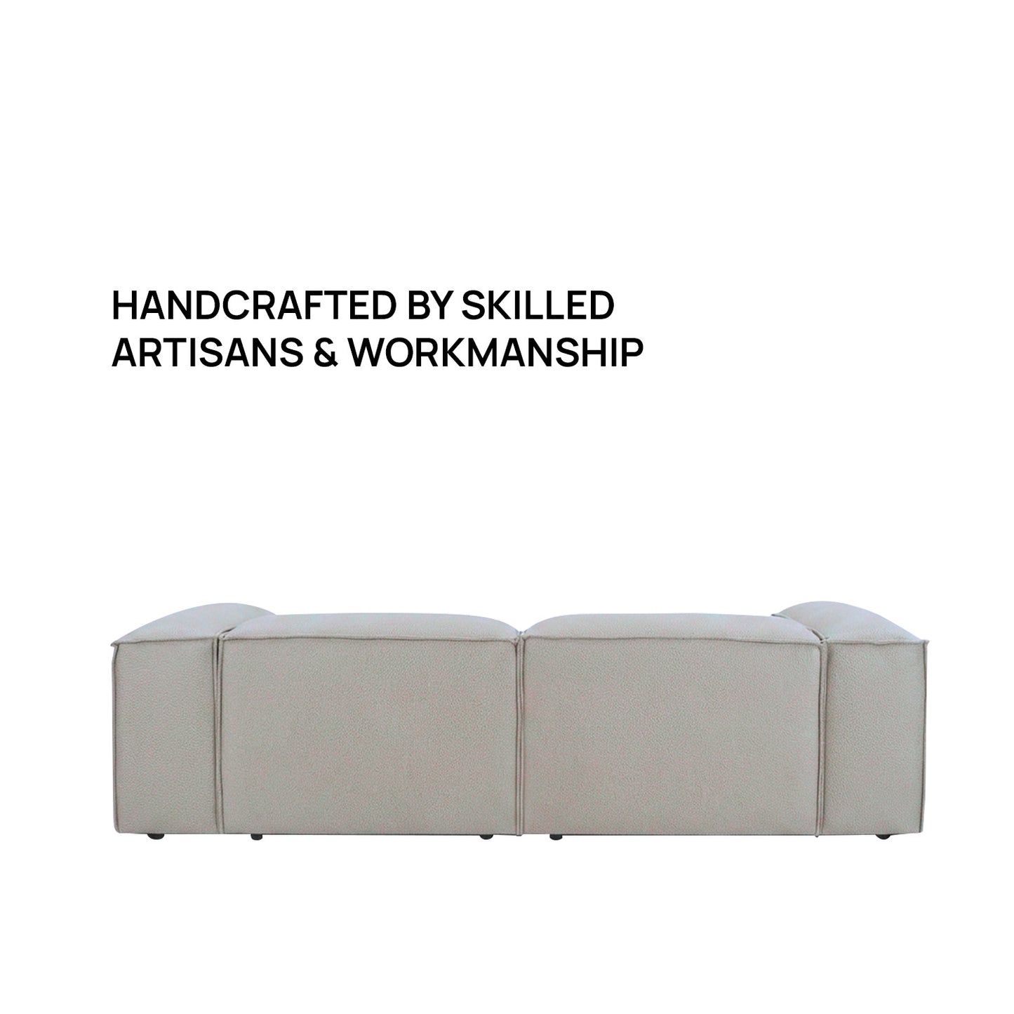 Elegant Edge 2 Seater Versatile, Comfortable Light Grey L Shaped Sofa