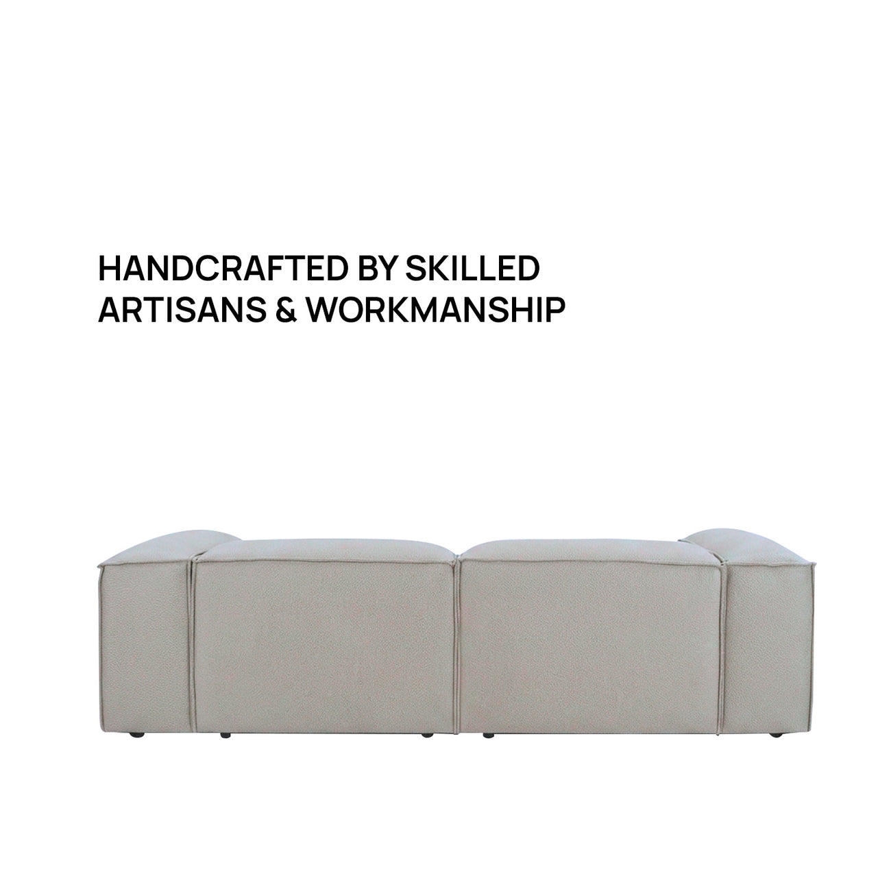 Elegant Edge 2 Seater Versatile, Comfortable Light Grey L Shaped Sofa