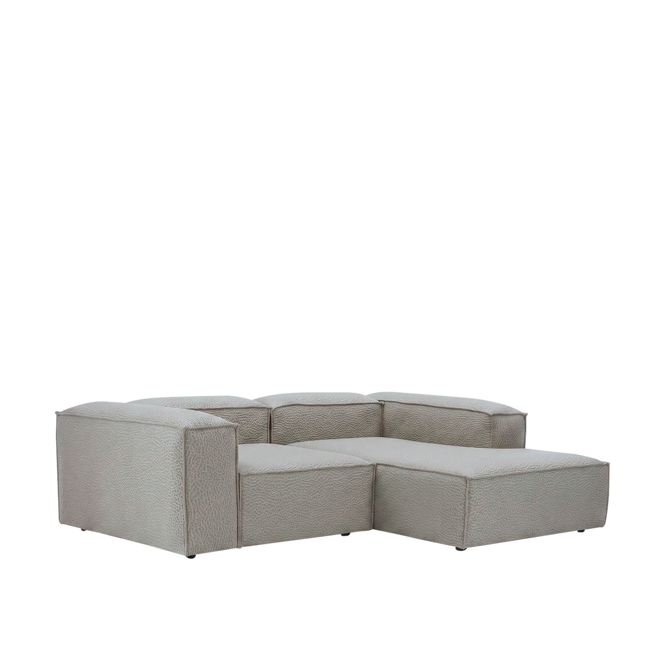 Elegant Edge 2 Seater Versatile, Comfortable Light Grey L Shaped Sofa