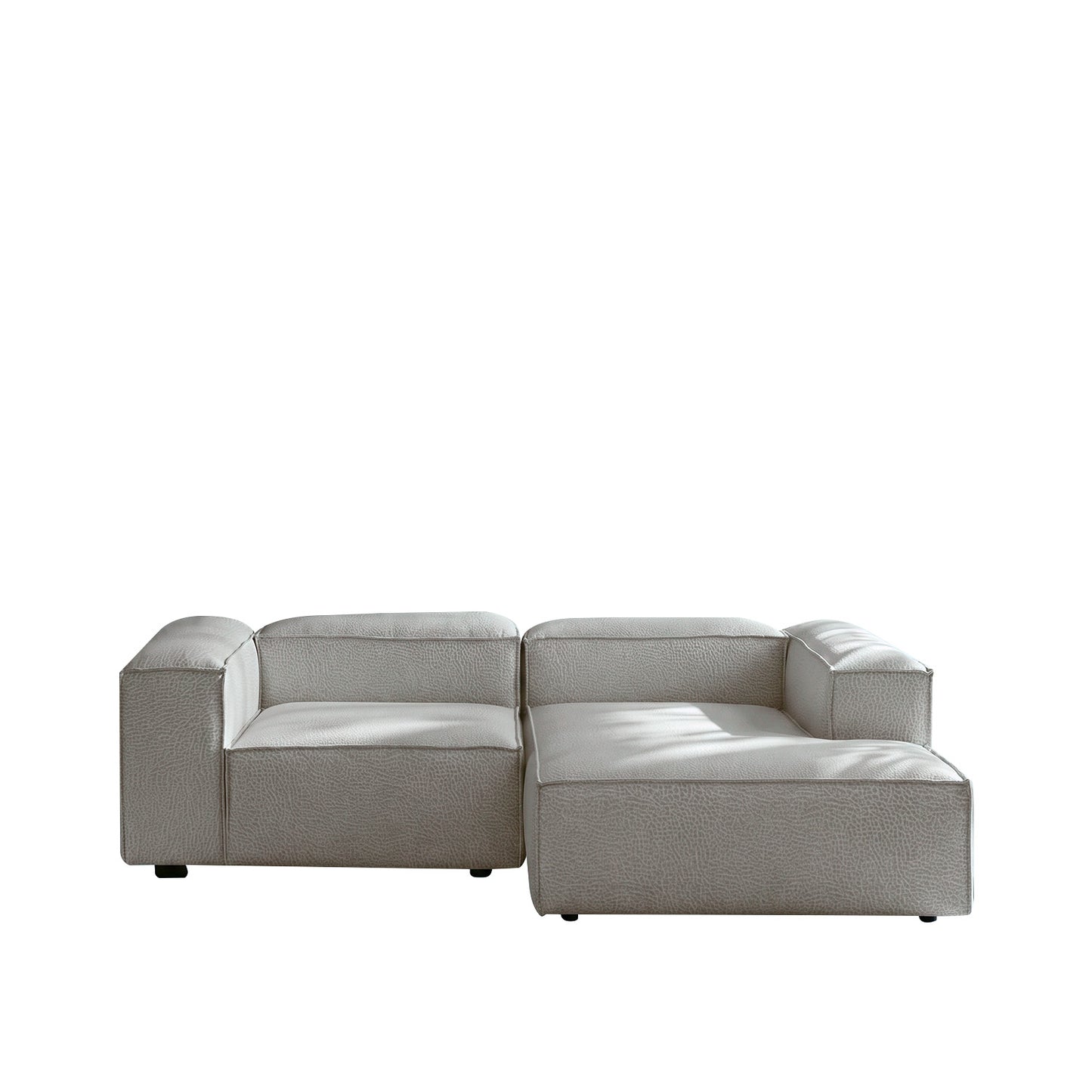 Elegant Edge 2 Seater Boucle Comfortable Dark Grey L Shaped Sofa