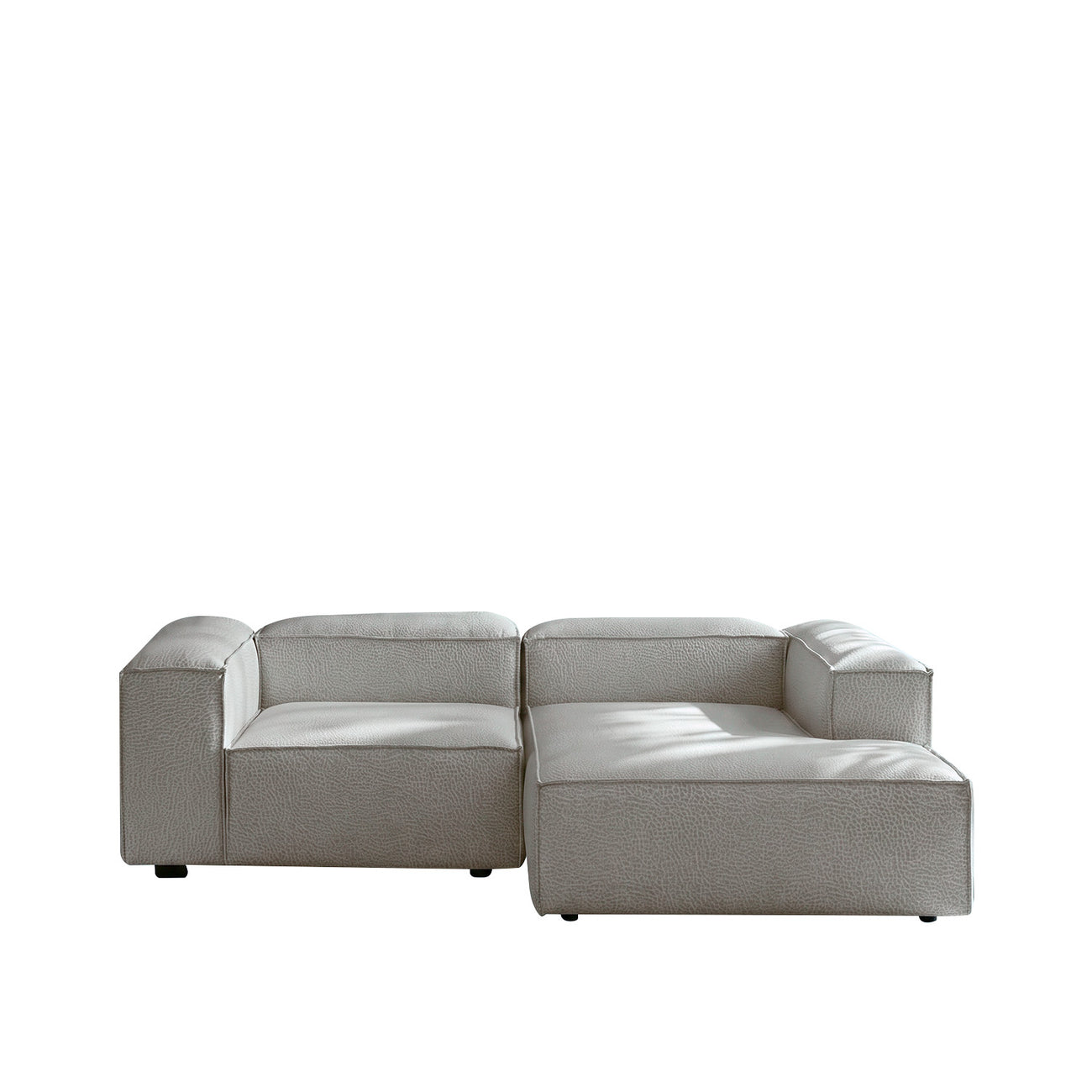 Elegant Edge 2 Seater Boucle Comfortable Dark Grey L Shaped Sofa