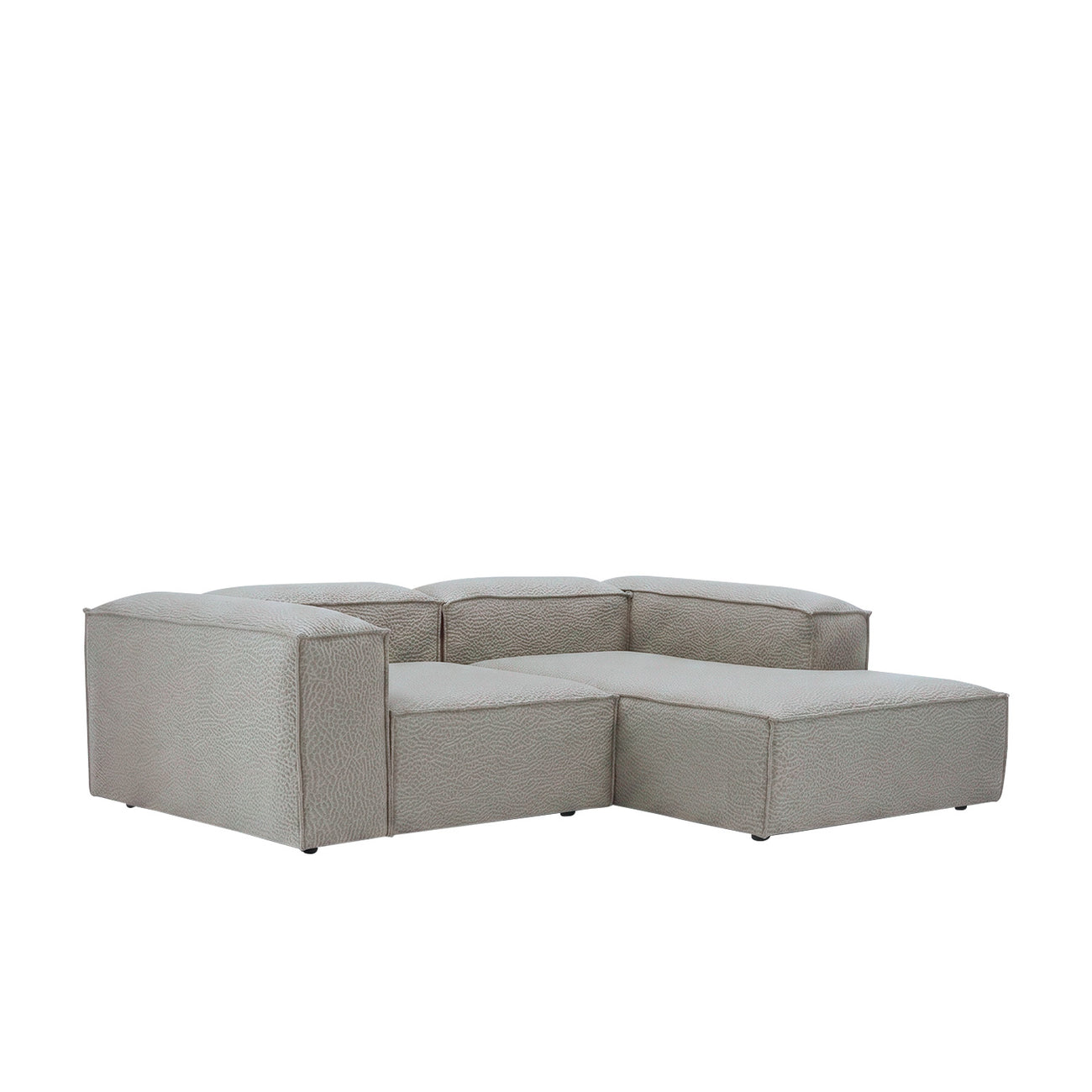 Elegant Edge 2 Seater Boucle Comfortable Dark Grey L Shaped Sofa