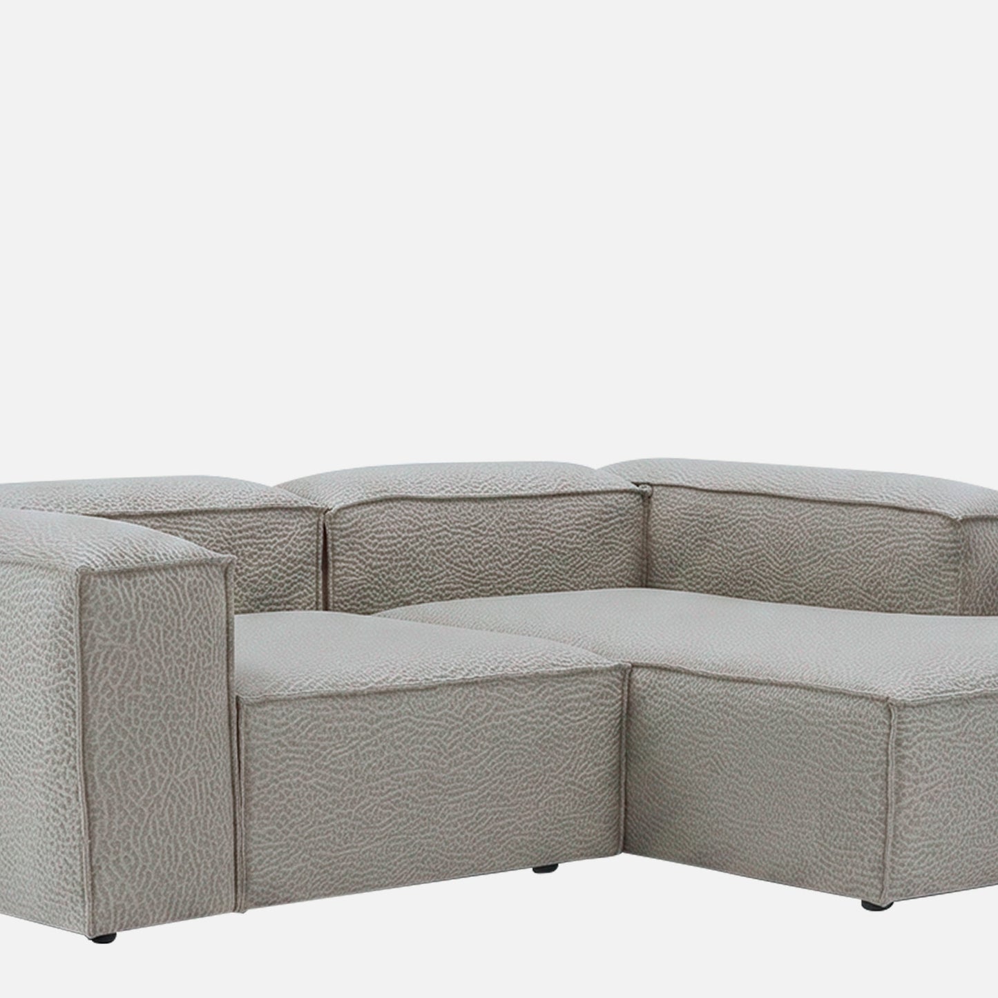 Elegant Edge 2 Seater Boucle Comfortable Dark Grey L Shaped Sofa