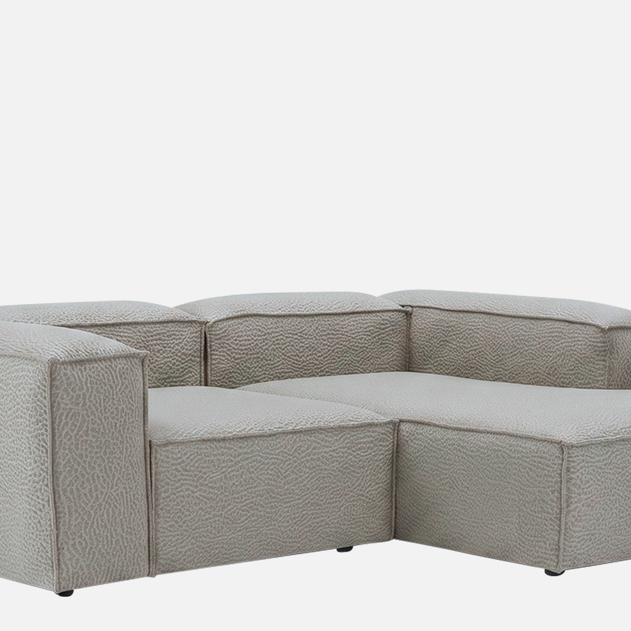 Elegant Edge 2 Seater Boucle Comfortable Dark Grey L Shaped Sofa