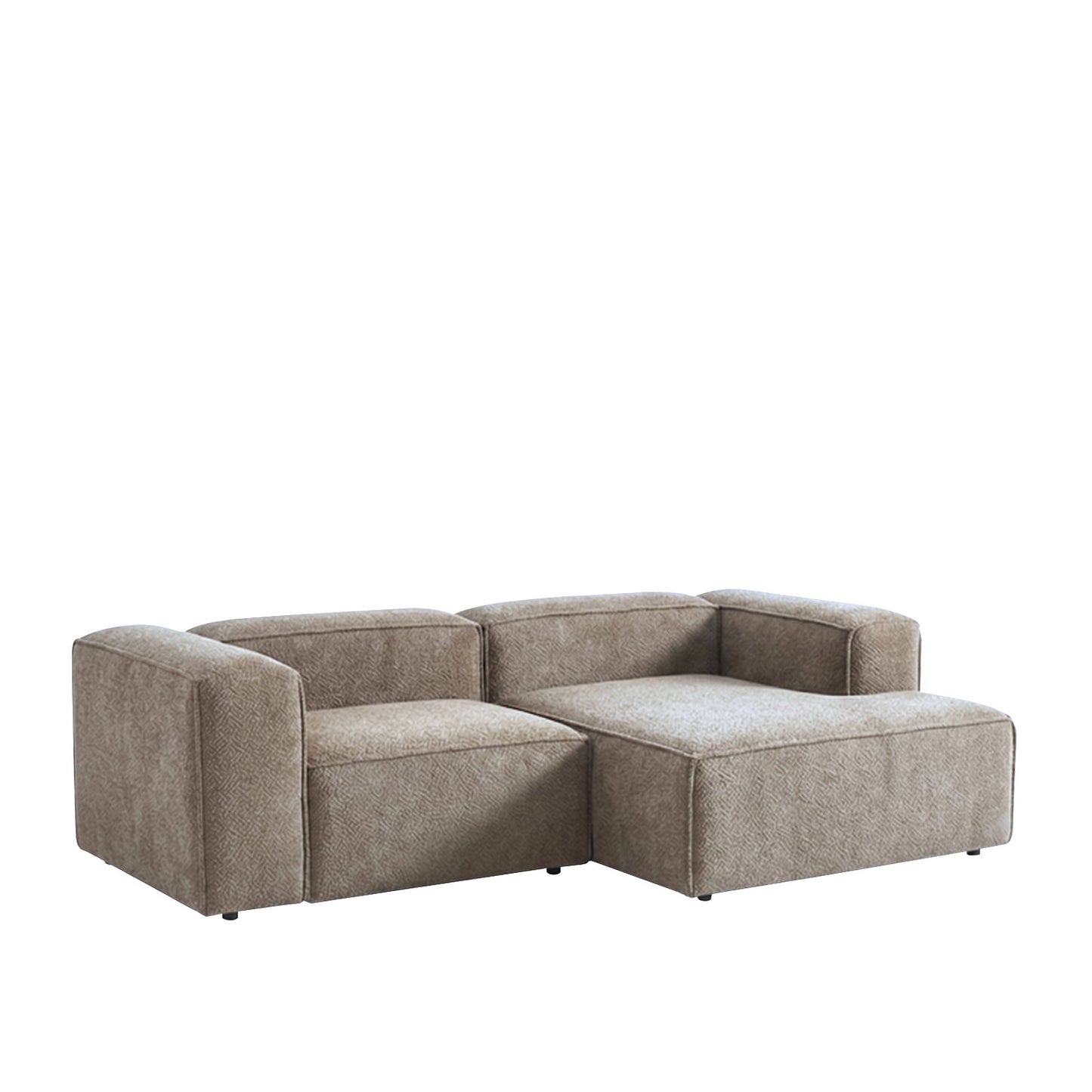 Elegant Edge 2 Seater Boucle Comfortable Dark Grey L Shaped Sofa