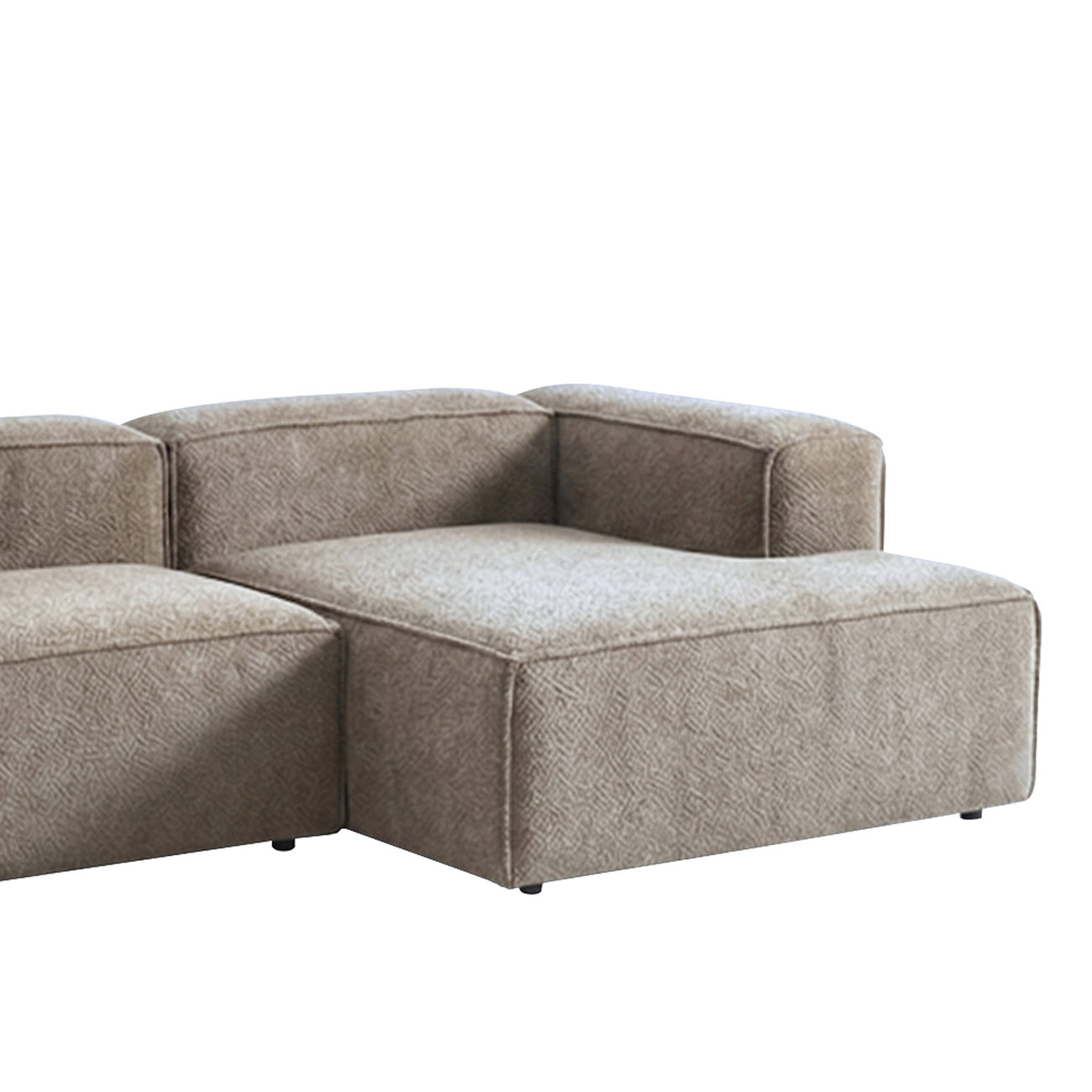 Elegant Edge 2 Seater Boucle Comfortable Dark Grey L Shaped Sofa