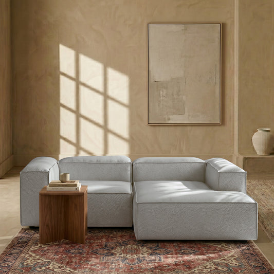 ElegantEdge 2 Seater Versatile, Comfortable Dark Grey L Shaped Sofa