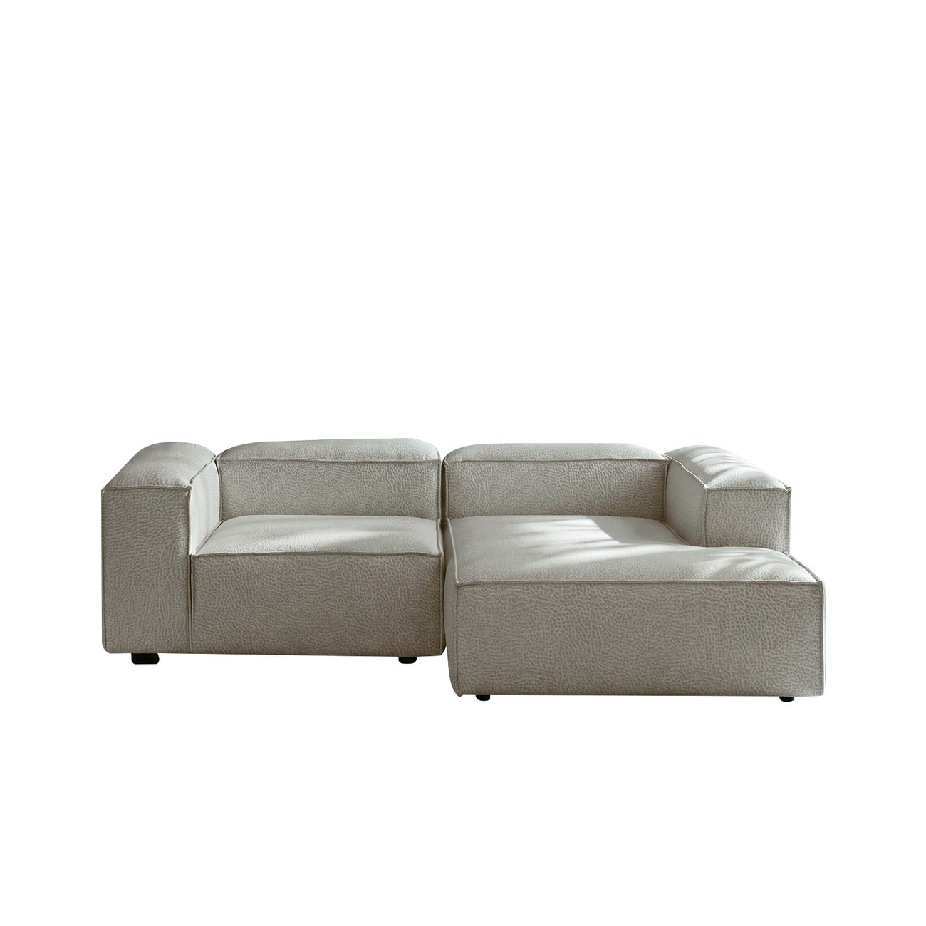 ElegantEdge 2 Seater Versatile, Comfortable Dark Grey L Shaped Sofa