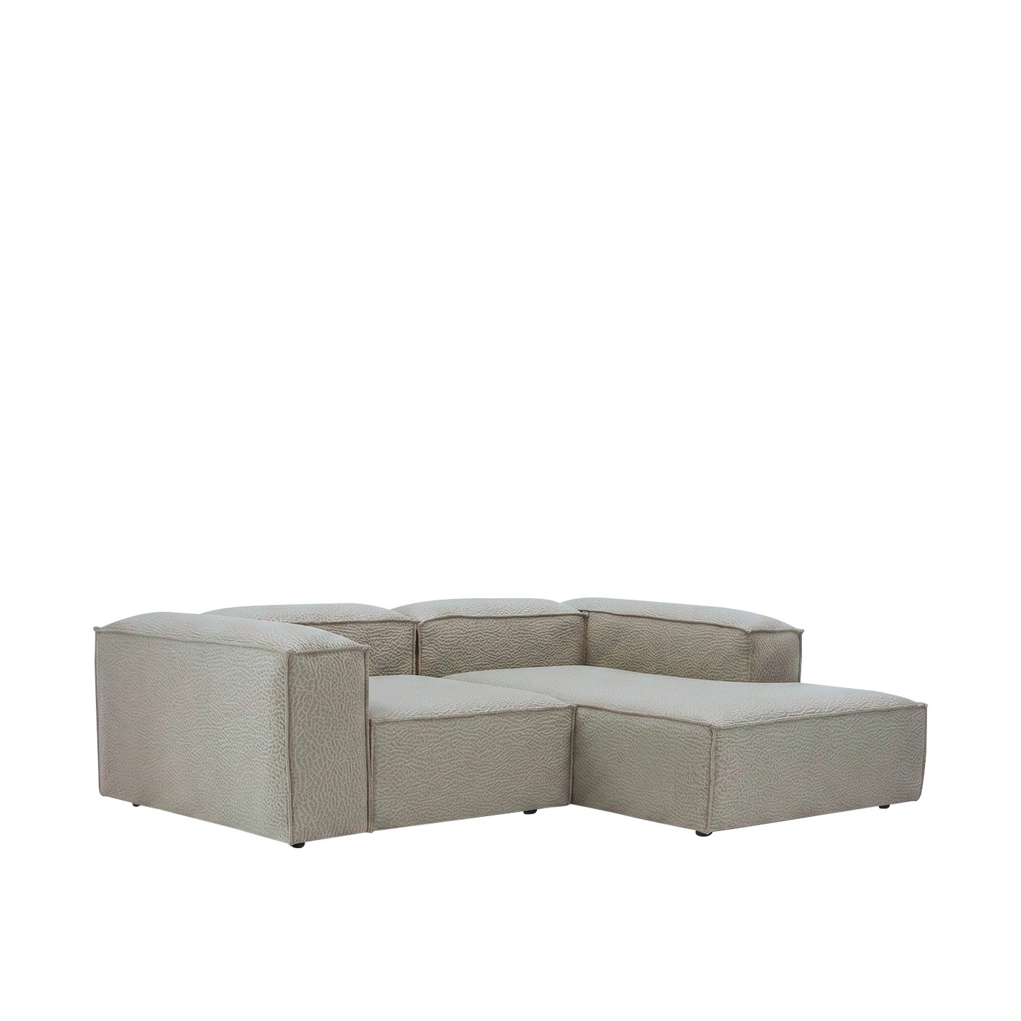 ElegantEdge 2 Seater Versatile, Comfortable Dark Grey L Shaped Sofa