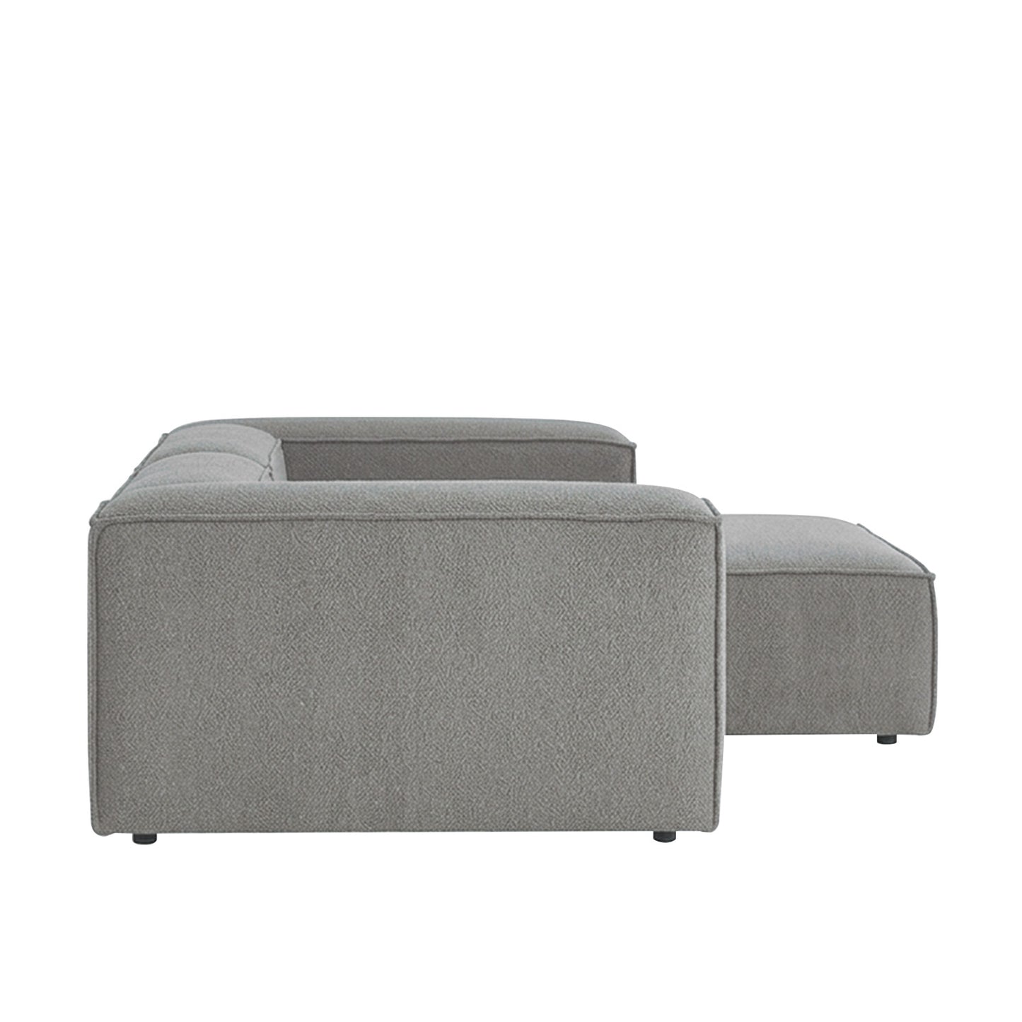 ElegantEdge 2 Seater Boucle Comfortable Dark Grey L Shaped Sofa