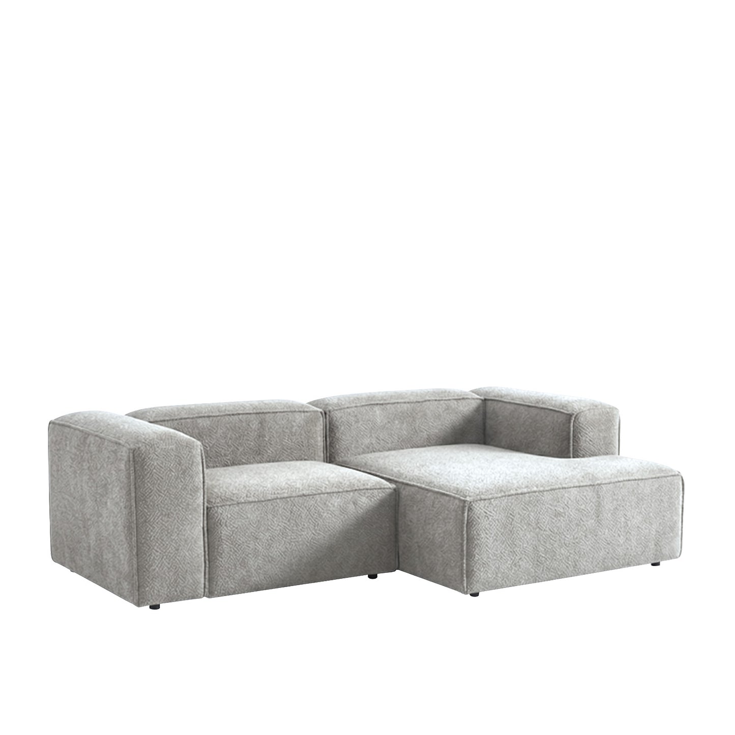 ElegantEdge 2 Seater Boucle Comfortable Dark Grey L Shaped Sofa