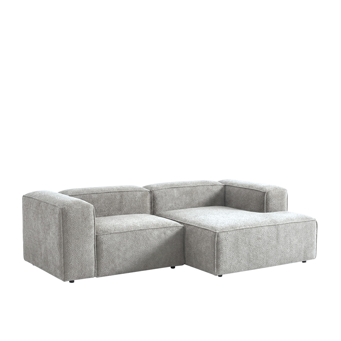 ElegantEdge 2 Seater Boucle Comfortable Dark Grey L Shaped Sofa