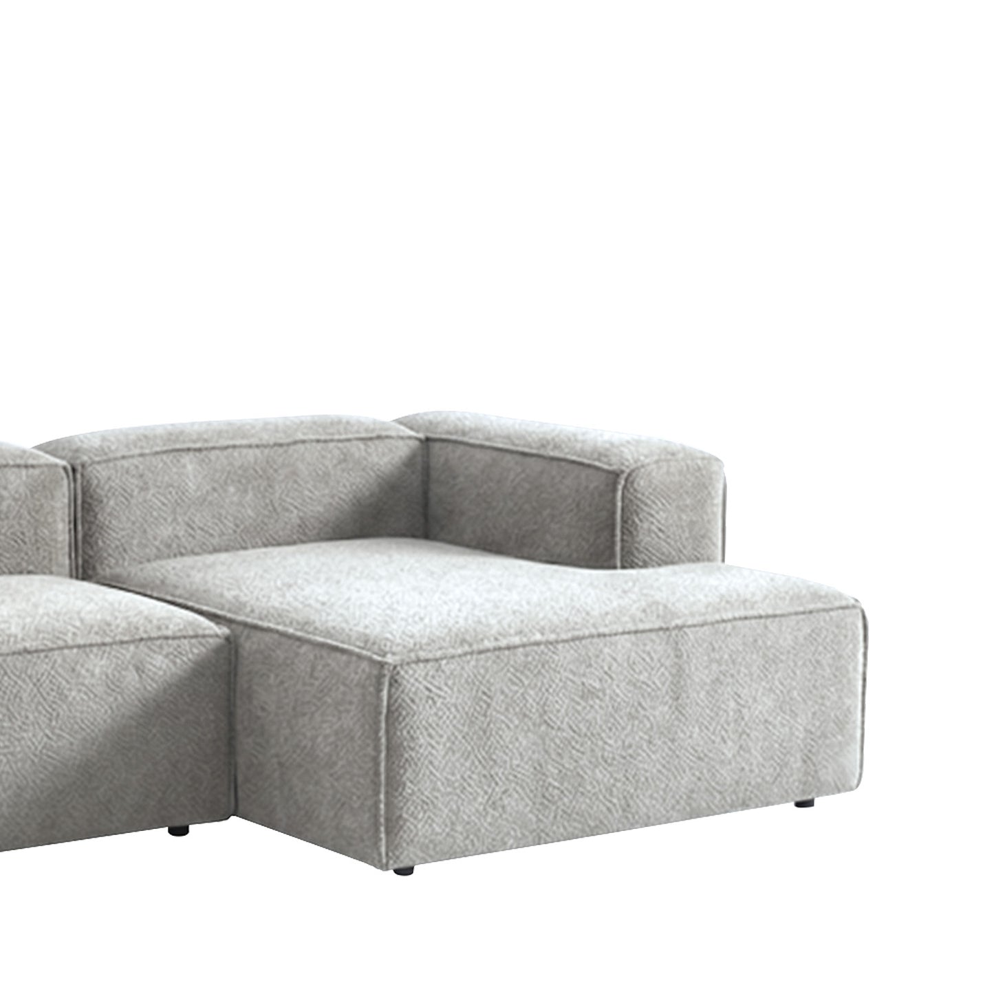 ElegantEdge 2 Seater Boucle Comfortable Dark Grey L Shaped Sofa