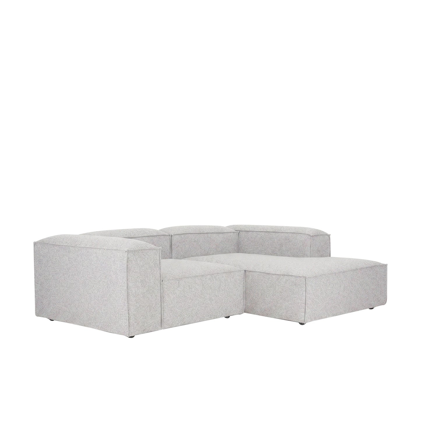 ElegantEdge 2 Seater Versatile, Comfortable Light Grey L Shaped Sofa