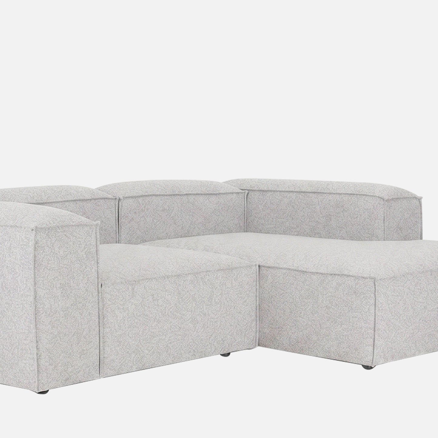 ElegantEdge 2 Seater Versatile, Comfortable Light Grey L Shaped Sofa