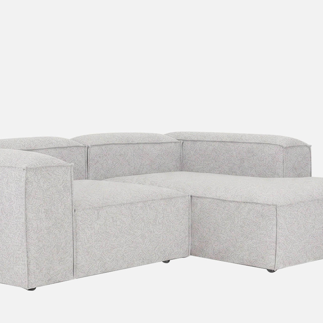 ElegantEdge 2 Seater Versatile, Comfortable Light Grey L Shaped Sofa