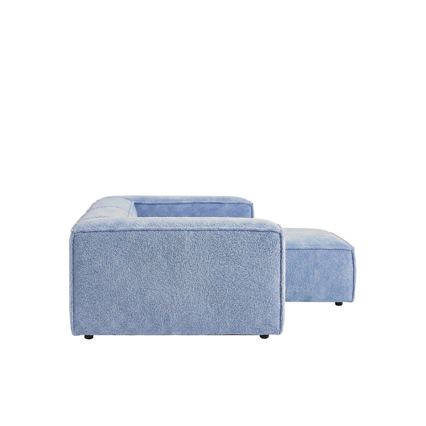 ElegantEdge 2 Seater Versatile, Comfortable Navy Blue L Shaped Sofa