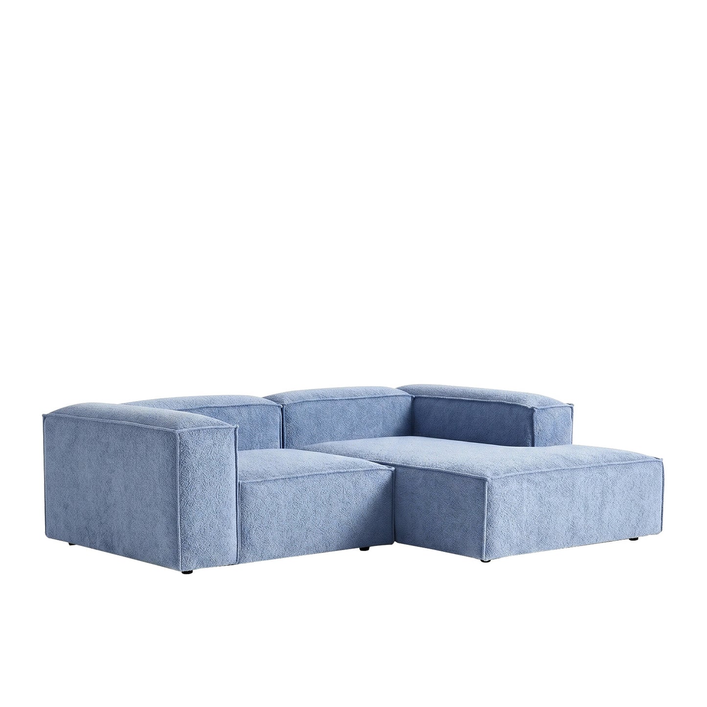 ElegantEdge 2 Seater Versatile, Comfortable Navy Blue L Shaped Sofa