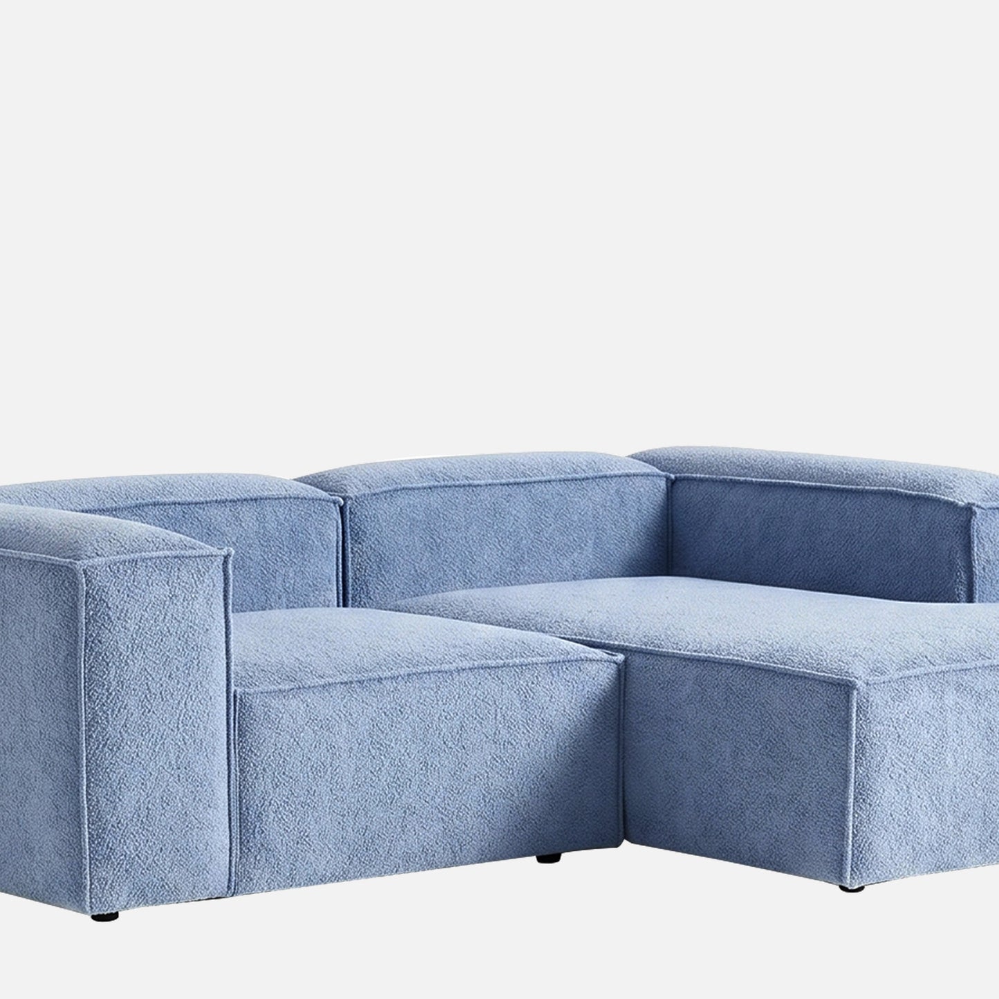 ElegantEdge 2 Seater Versatile, Comfortable Navy Blue L Shaped Sofa