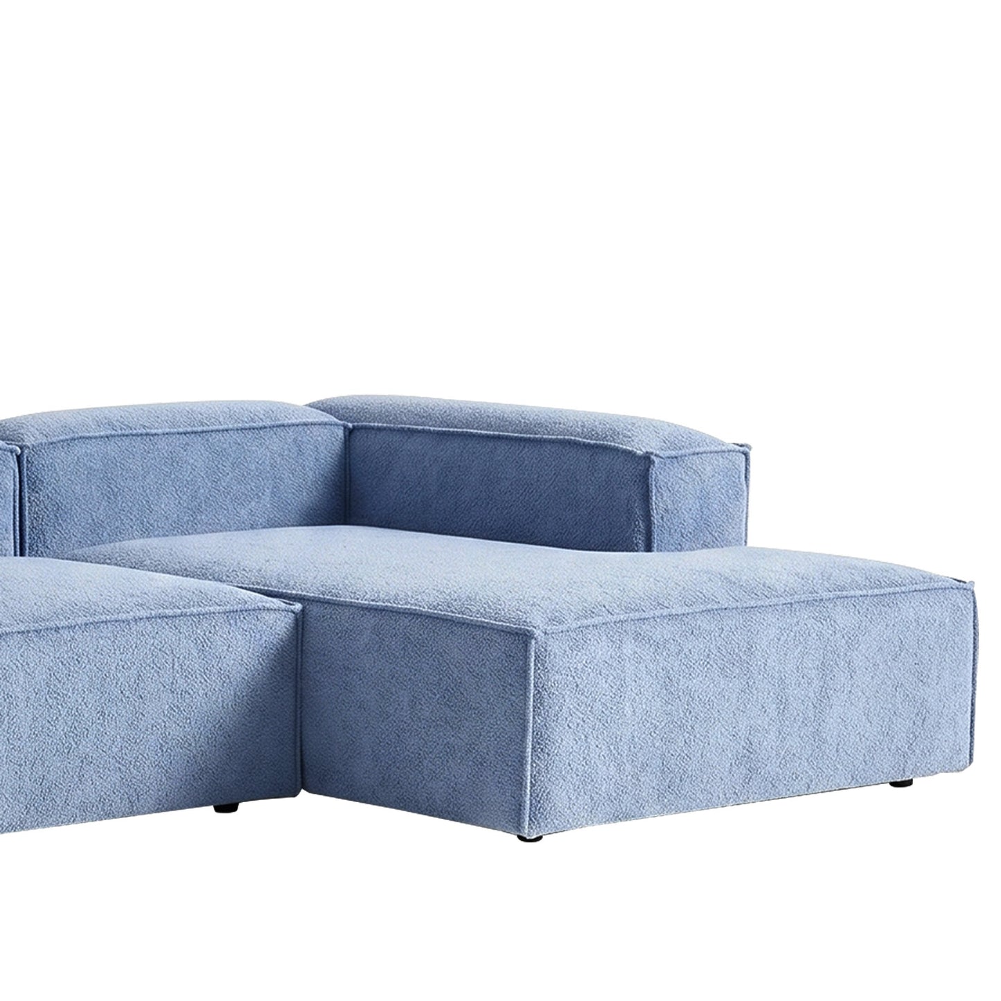 ElegantEdge 2 Seater Versatile, Comfortable Navy Blue L Shaped Sofa