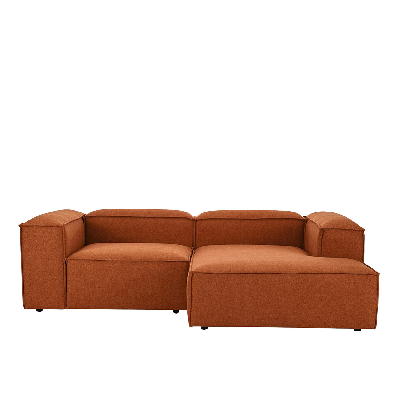 ElegantEdge 2 Seater Comfortable Tan L Shaped Sofa
