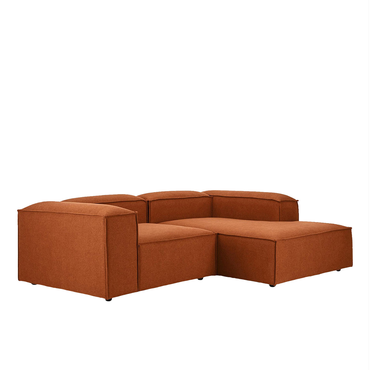ElegantEdge 2 Seater Comfortable Tan L Shaped Sofa