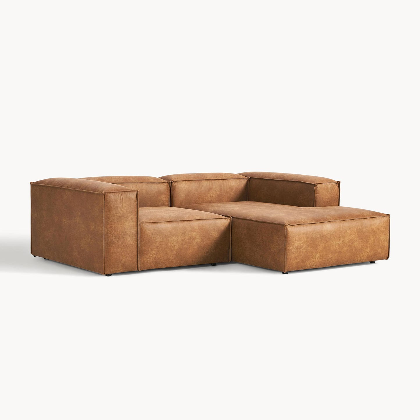 ElegantEdge 2 Seater Comfortable Faux Leather L Shaped Sofa