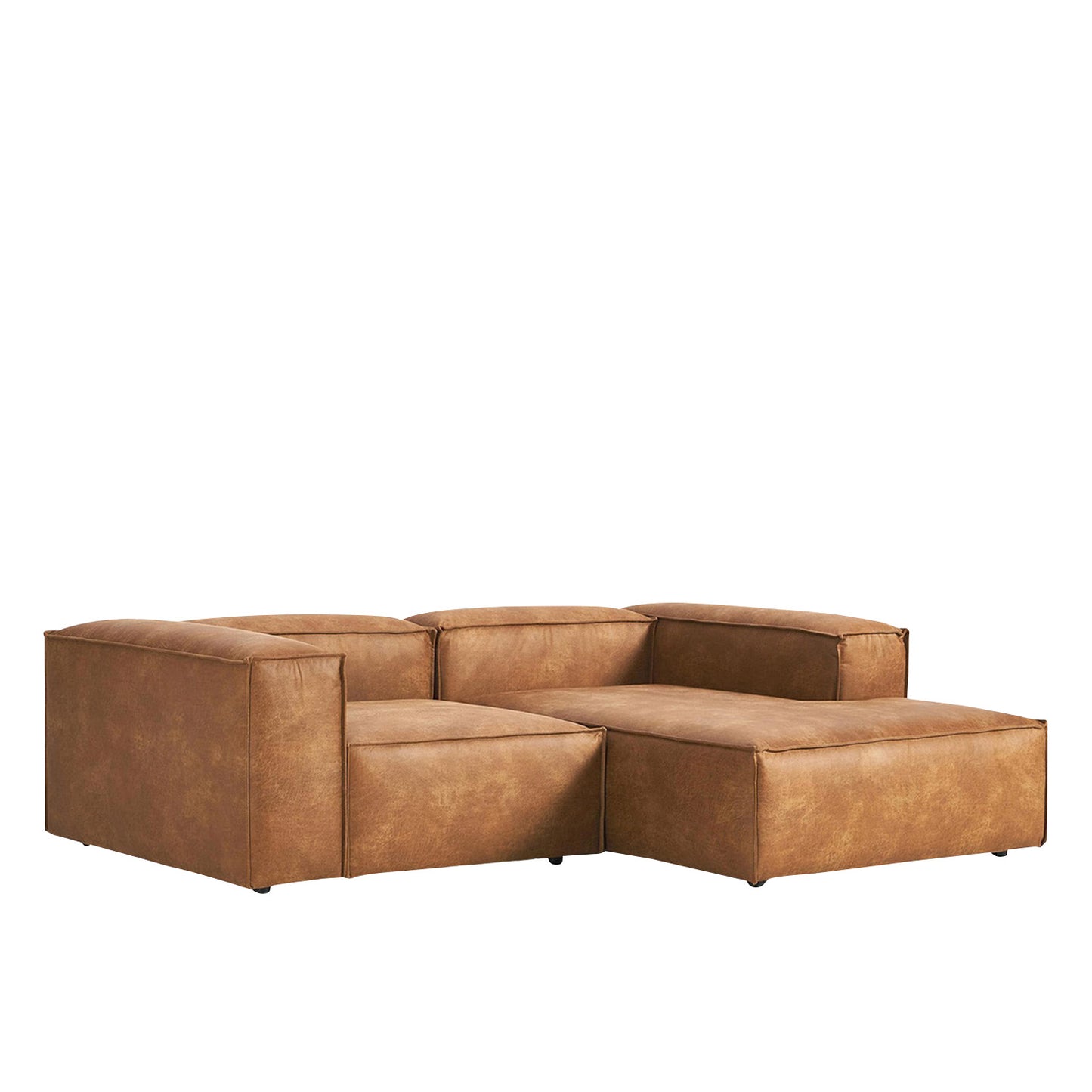 ElegantEdge 2 Seater Comfortable Faux Leather L Shaped Sofa