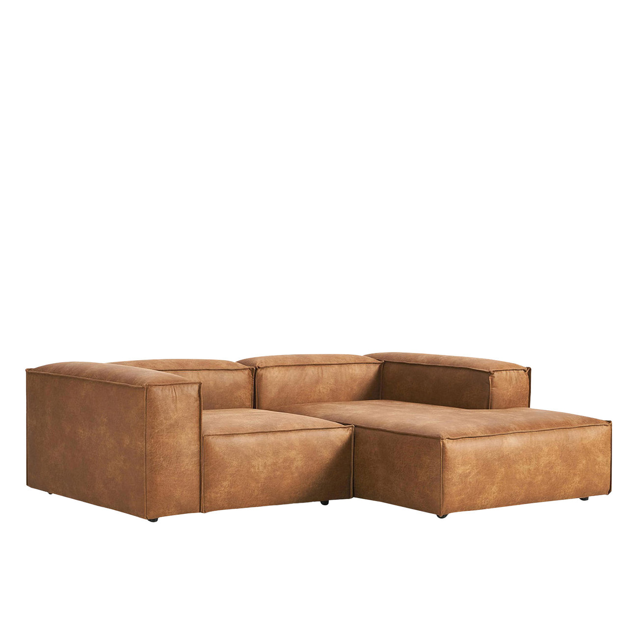 ElegantEdge 2 Seater Comfortable Faux Leather L Shaped Sofa