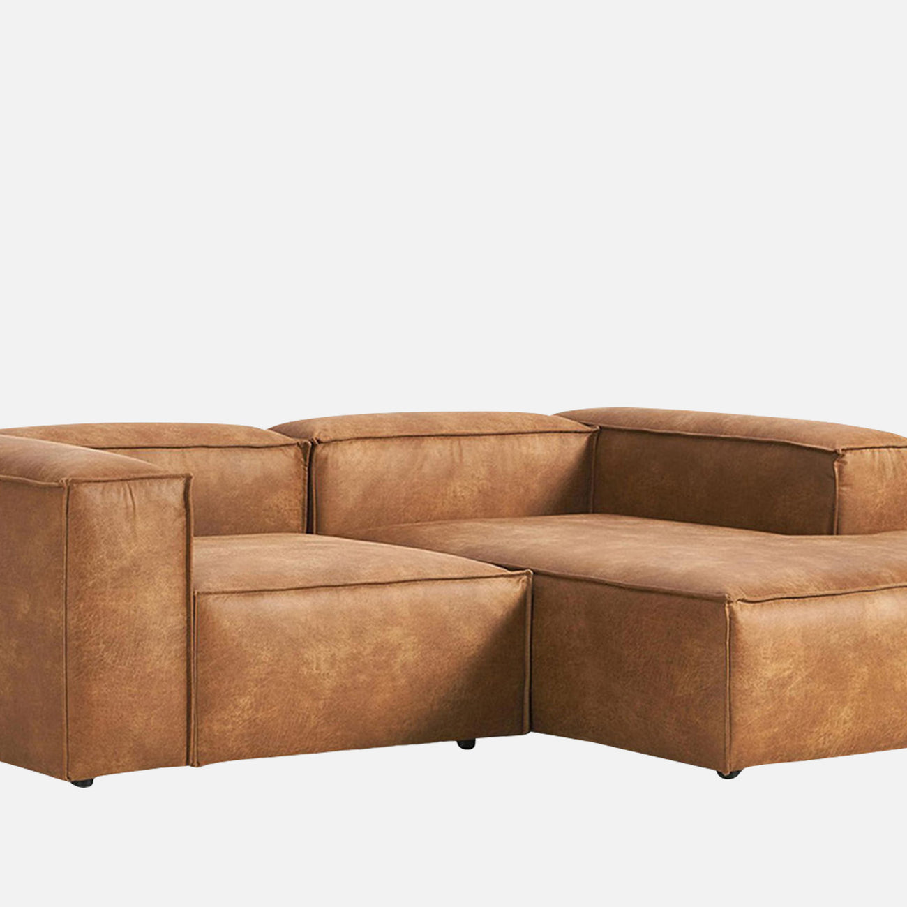 ElegantEdge 2 Seater Comfortable Faux Leather L Shaped Sofa