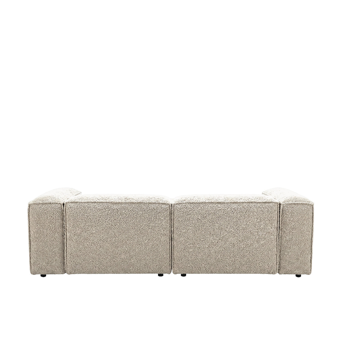 ElegantEdge 2 Seater Boucle Comfortable White L Shaped Sofa