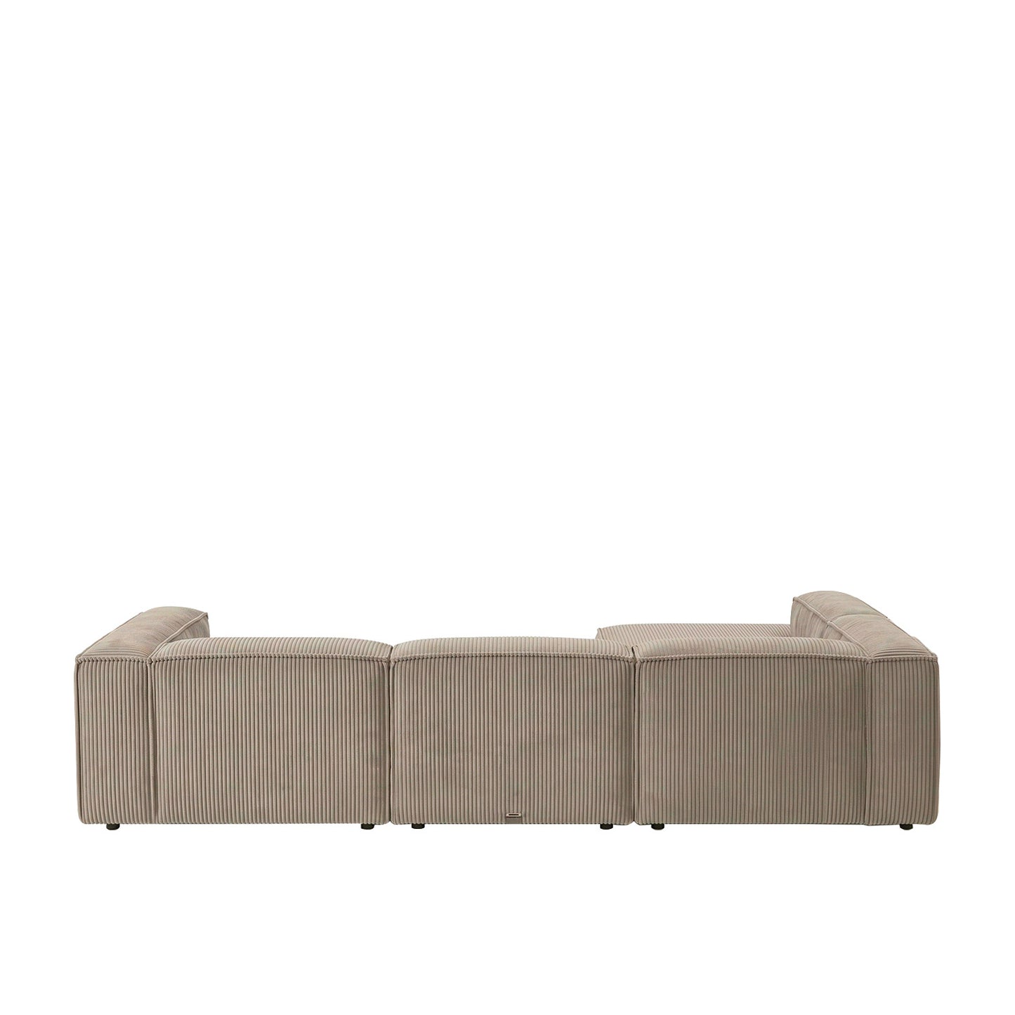 ElegantEdge 3 Seater Corduroy Comfortable Creme L Shaped Sofa