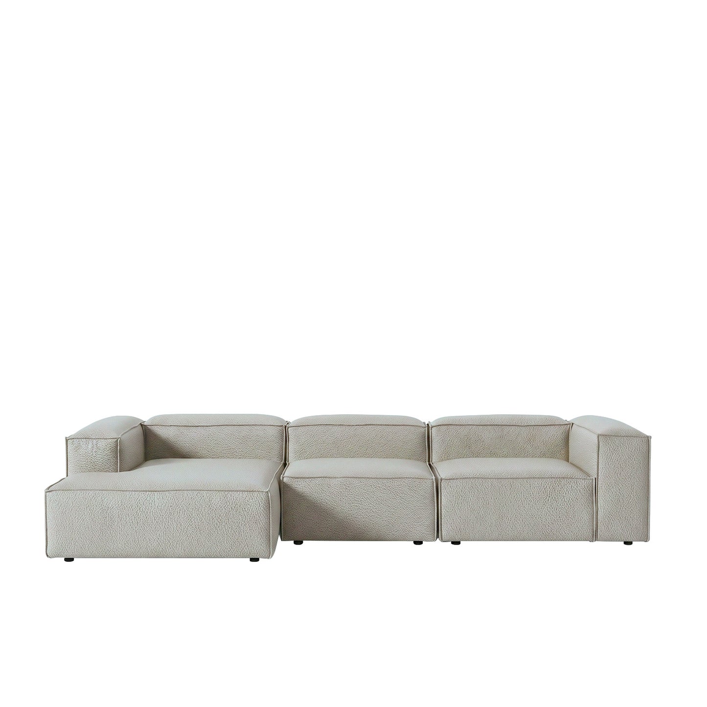 ElegantEdge 3 Seater Dark Grey L Shaped Sofa