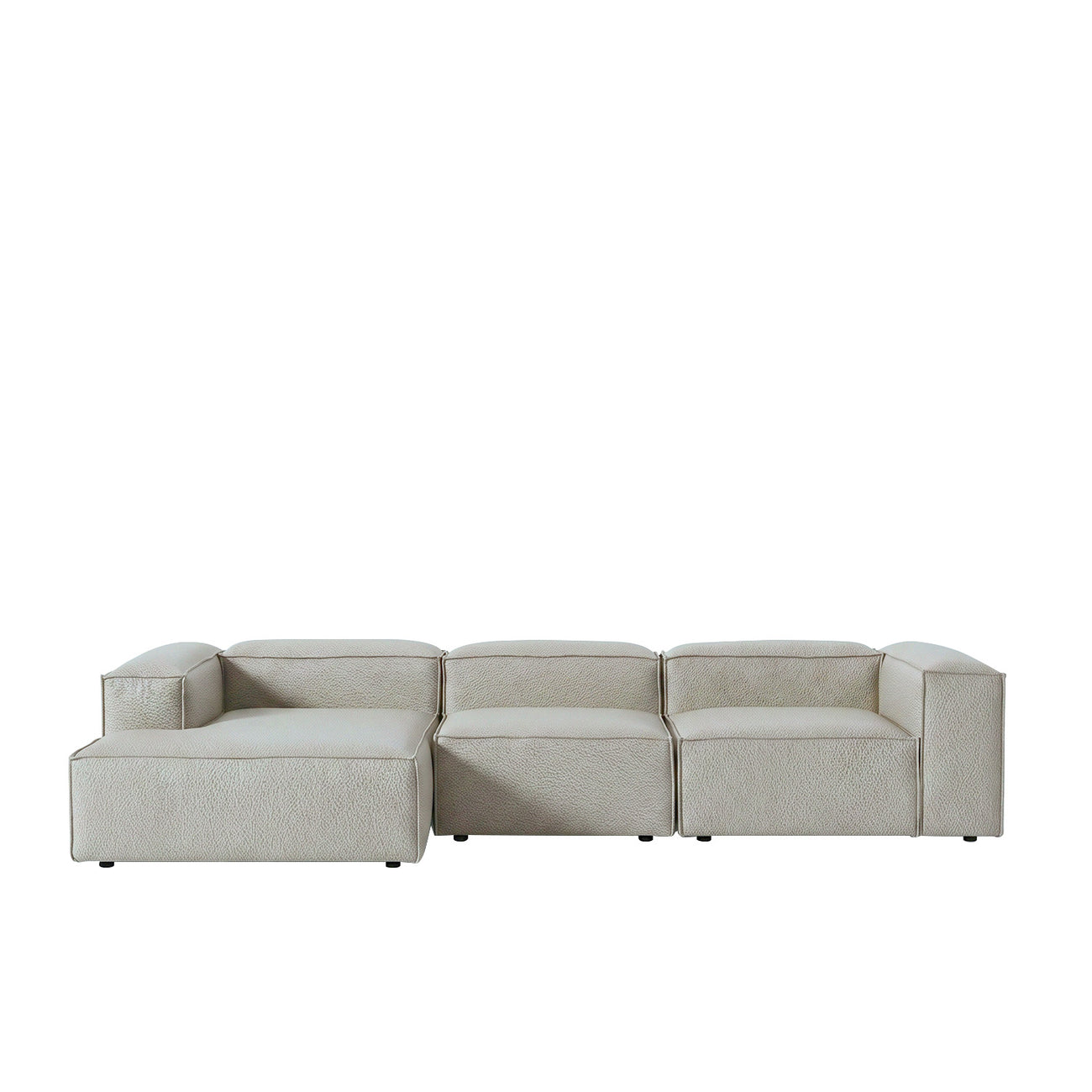 ElegantEdge 3 Seater Dark Grey L Shaped Sofa