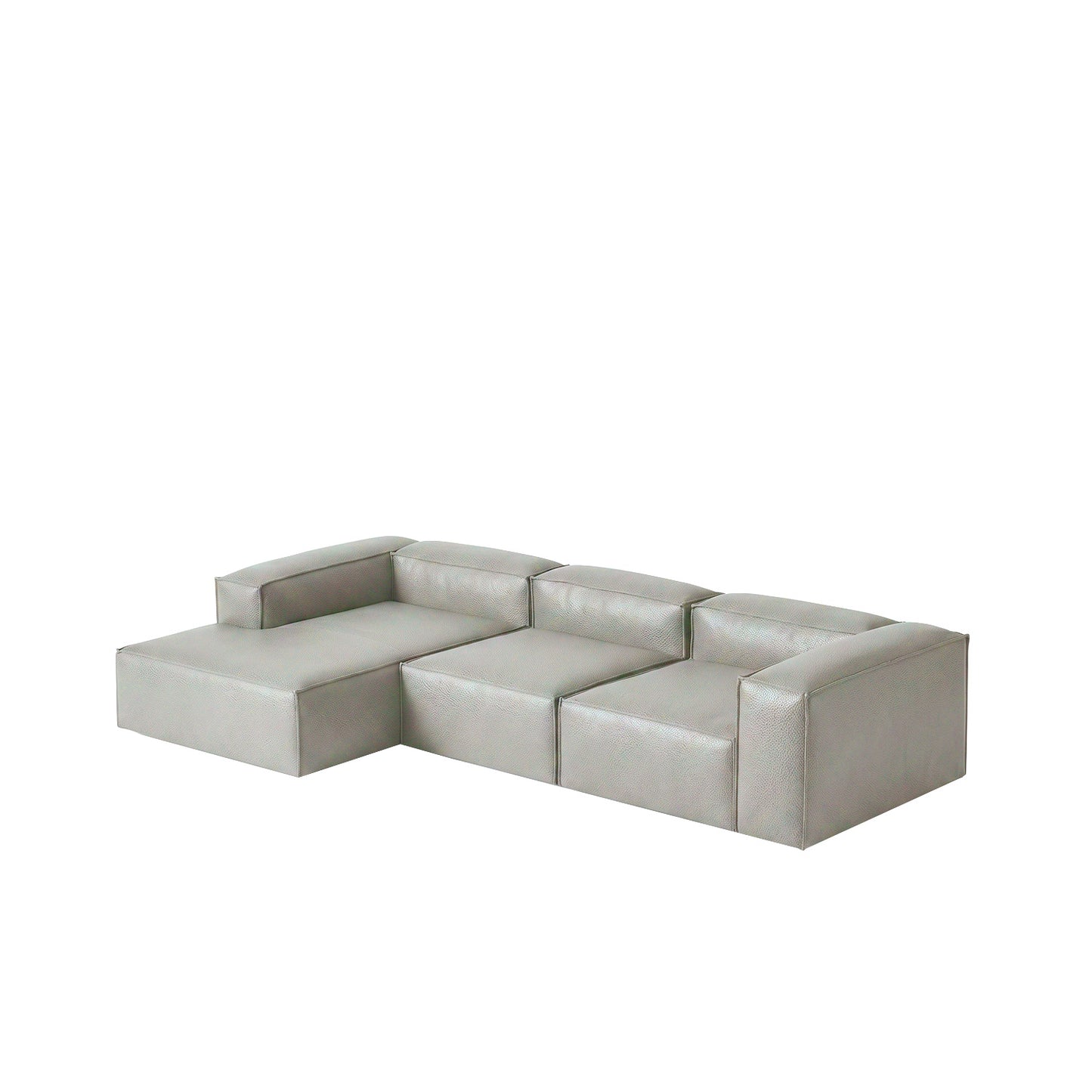 ElegantEdge 3 Seater Dark Grey L Shaped Sofa
