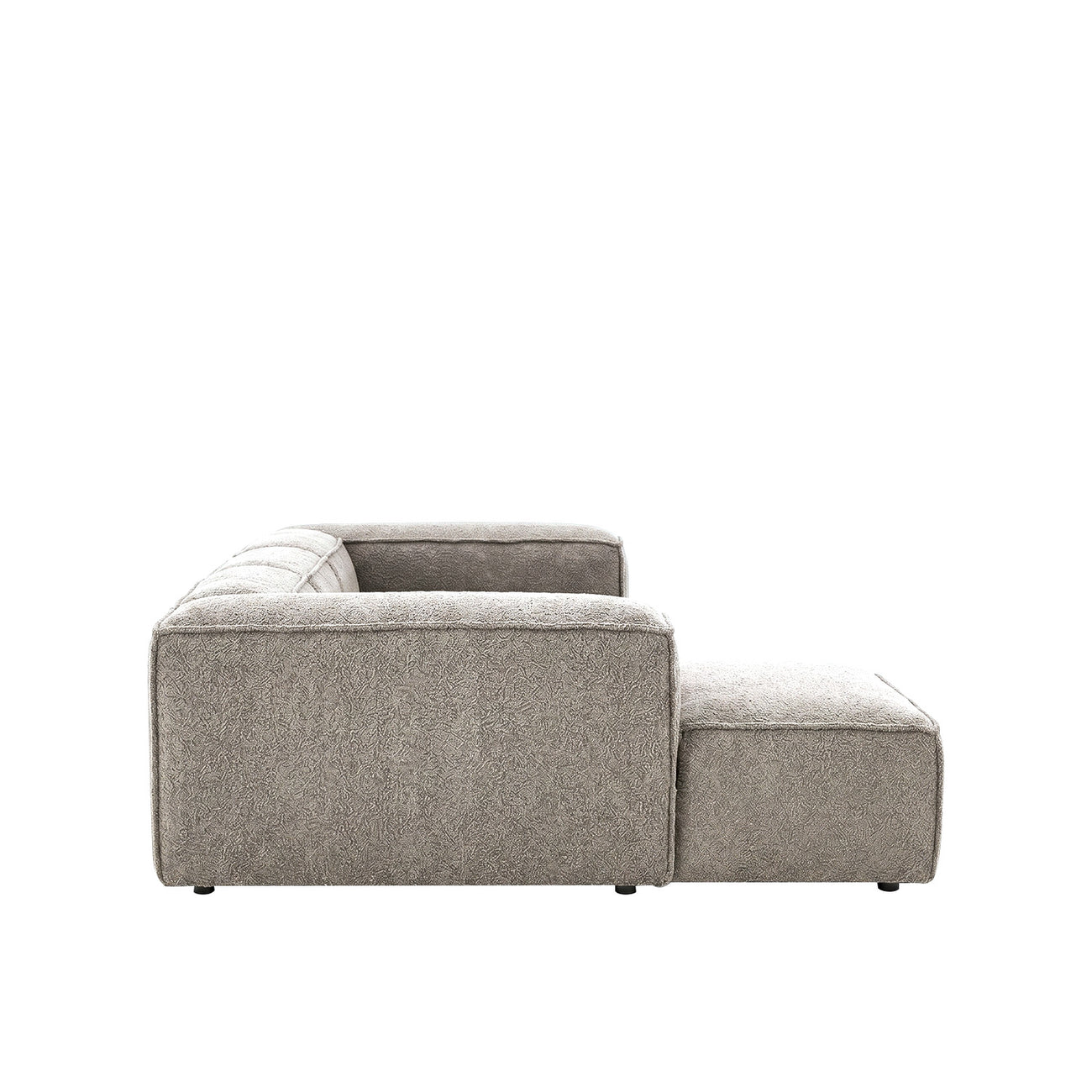 ElegantEdge 3 Seater Boucle Grey L Shaped Sofa