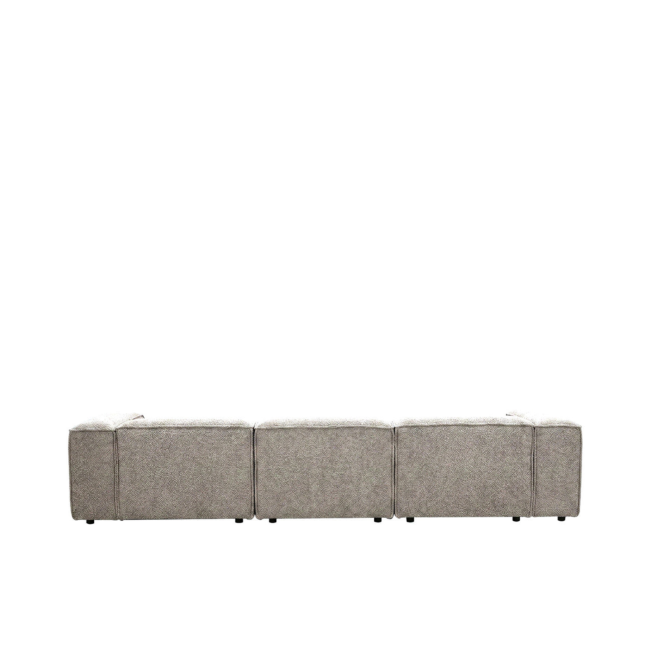ElegantEdge 3 Seater Boucle Grey L Shaped Sofa