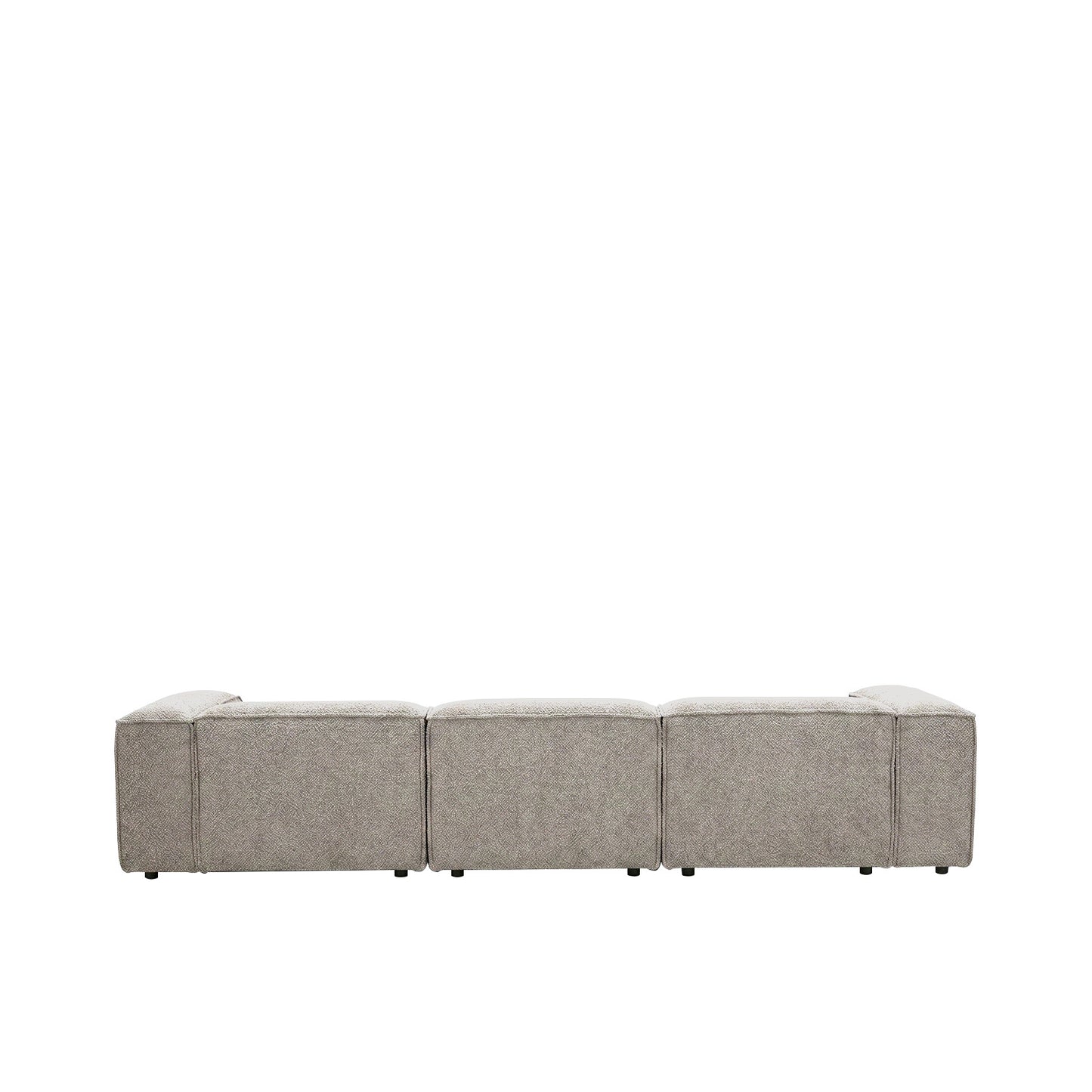 ElegantEdge 3 Seater Grey L Shaped Sofa