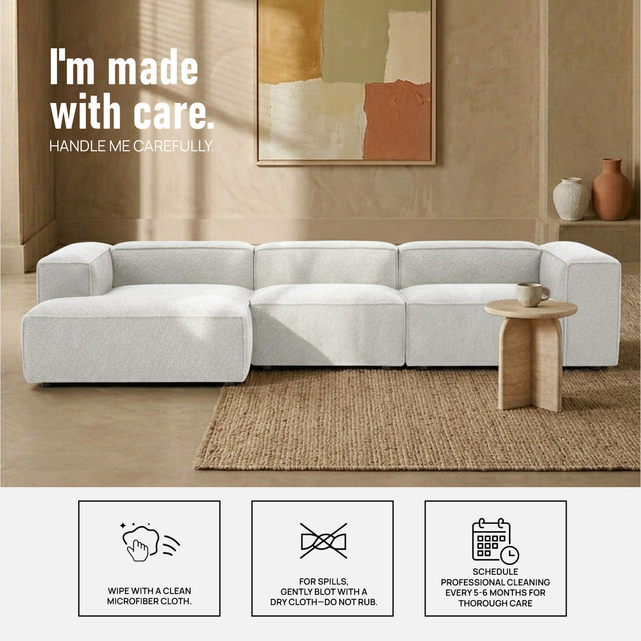ElegantEdge 3 Seater Mouse Grey L Shaped Sofa