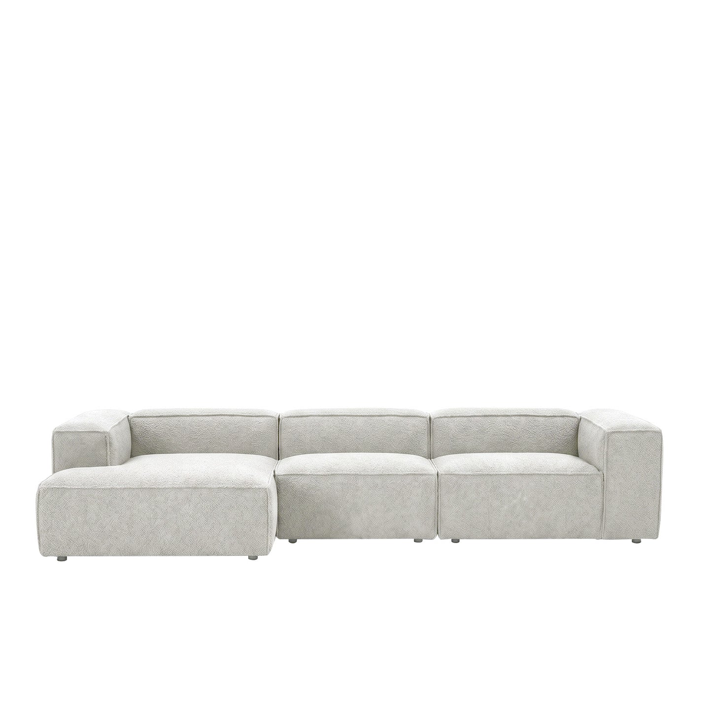 ElegantEdge 3 Seater Mouse Grey L Shaped Sofa