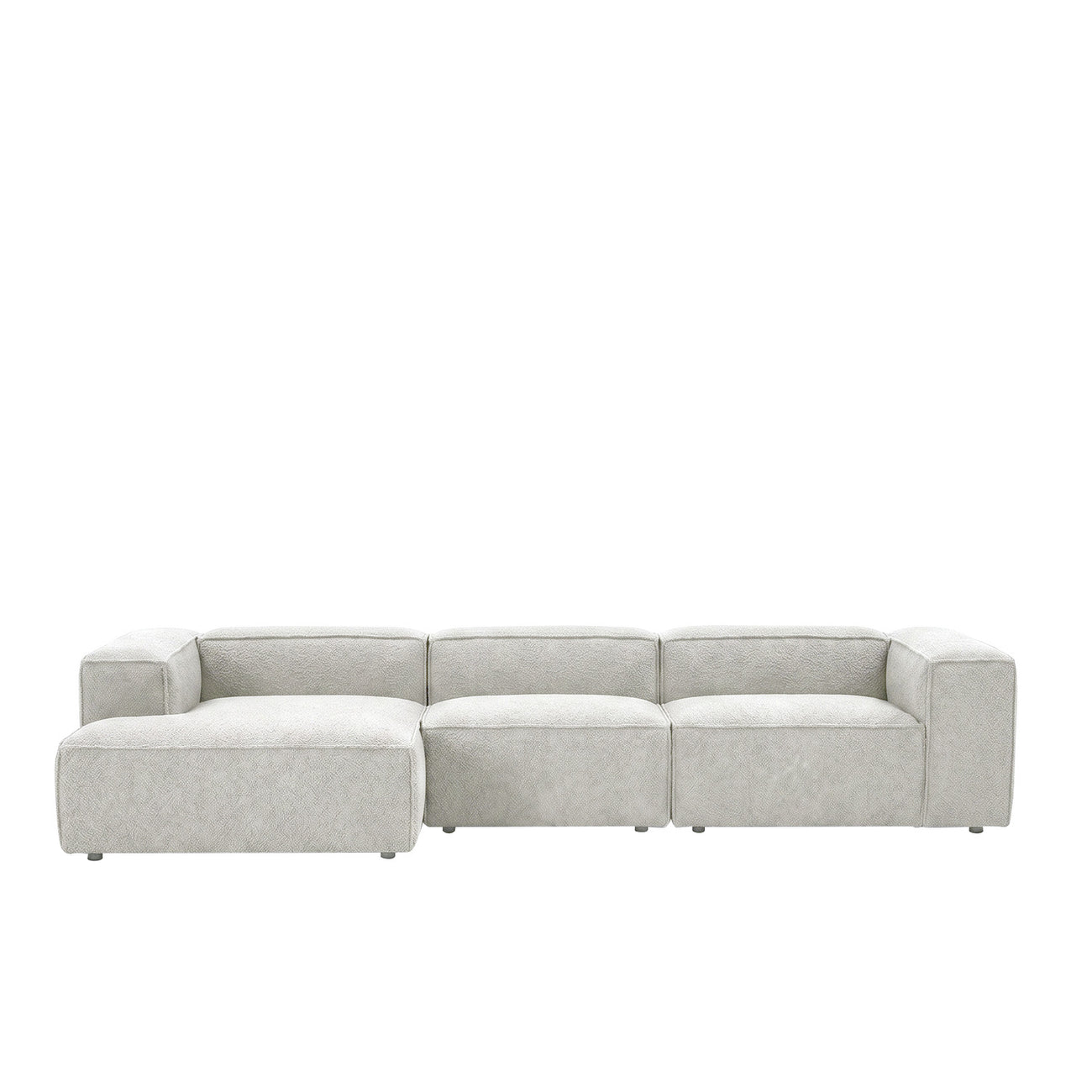 ElegantEdge 3 Seater Mouse Grey L Shaped Sofa