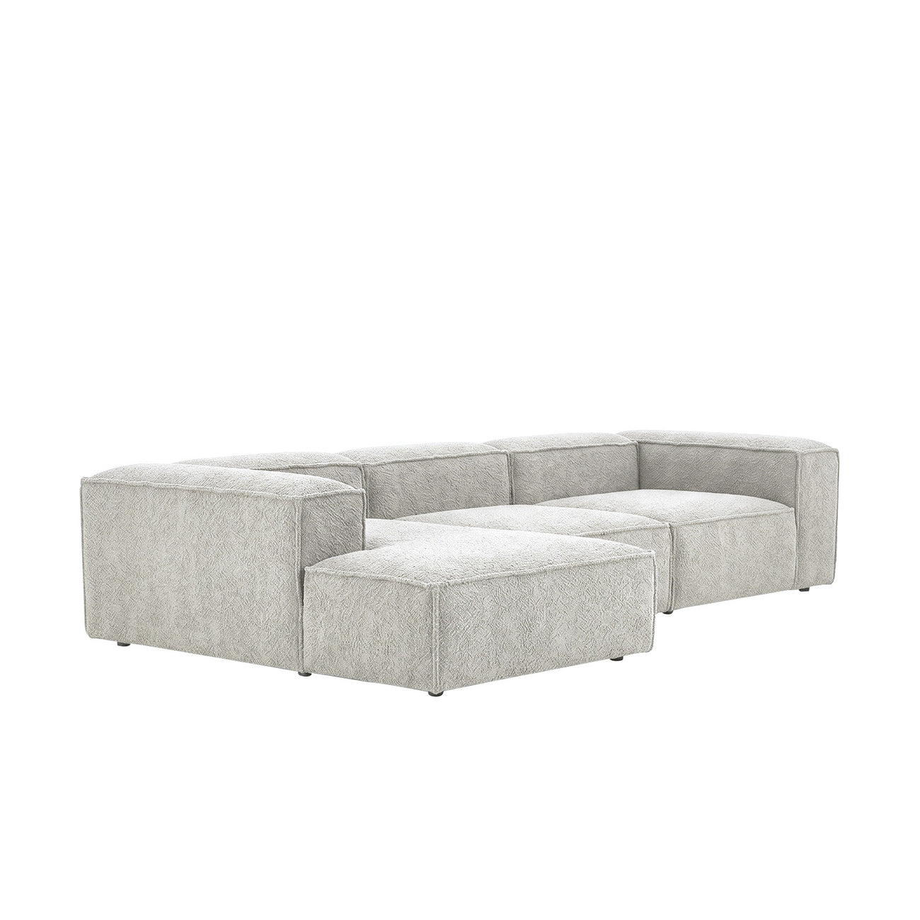 ElegantEdge 3 Seater Mouse Grey L Shaped Sofa