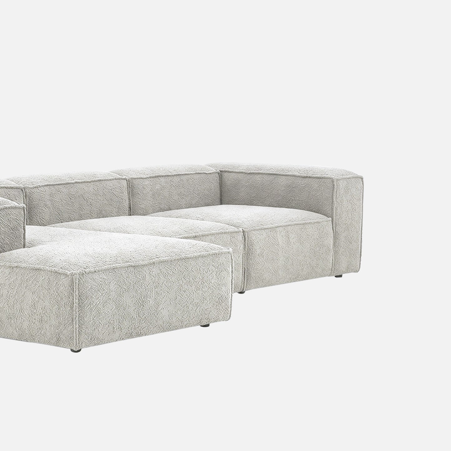 ElegantEdge 3 Seater Mouse Grey L Shaped Sofa
