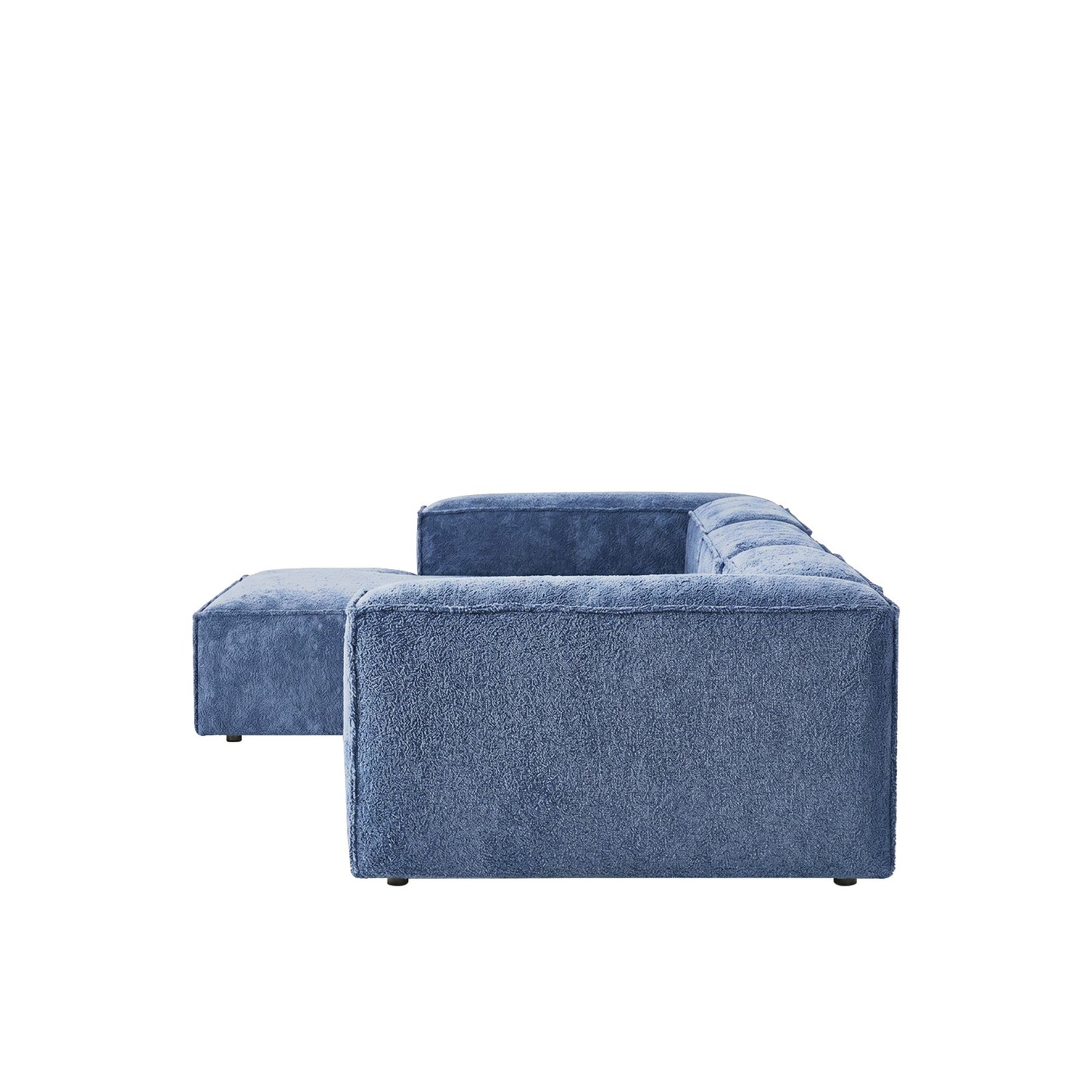 ElegantEdge 3 Seater Navy Blue L Shaped Sofa