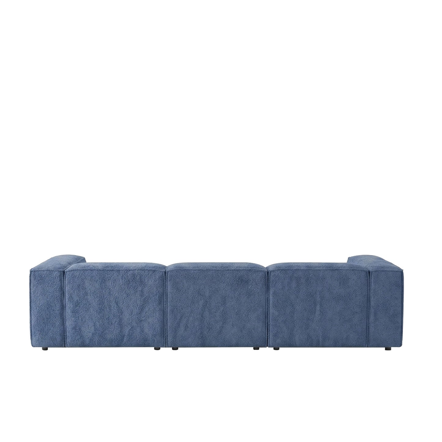ElegantEdge 3 Seater Navy Blue L Shaped Sofa