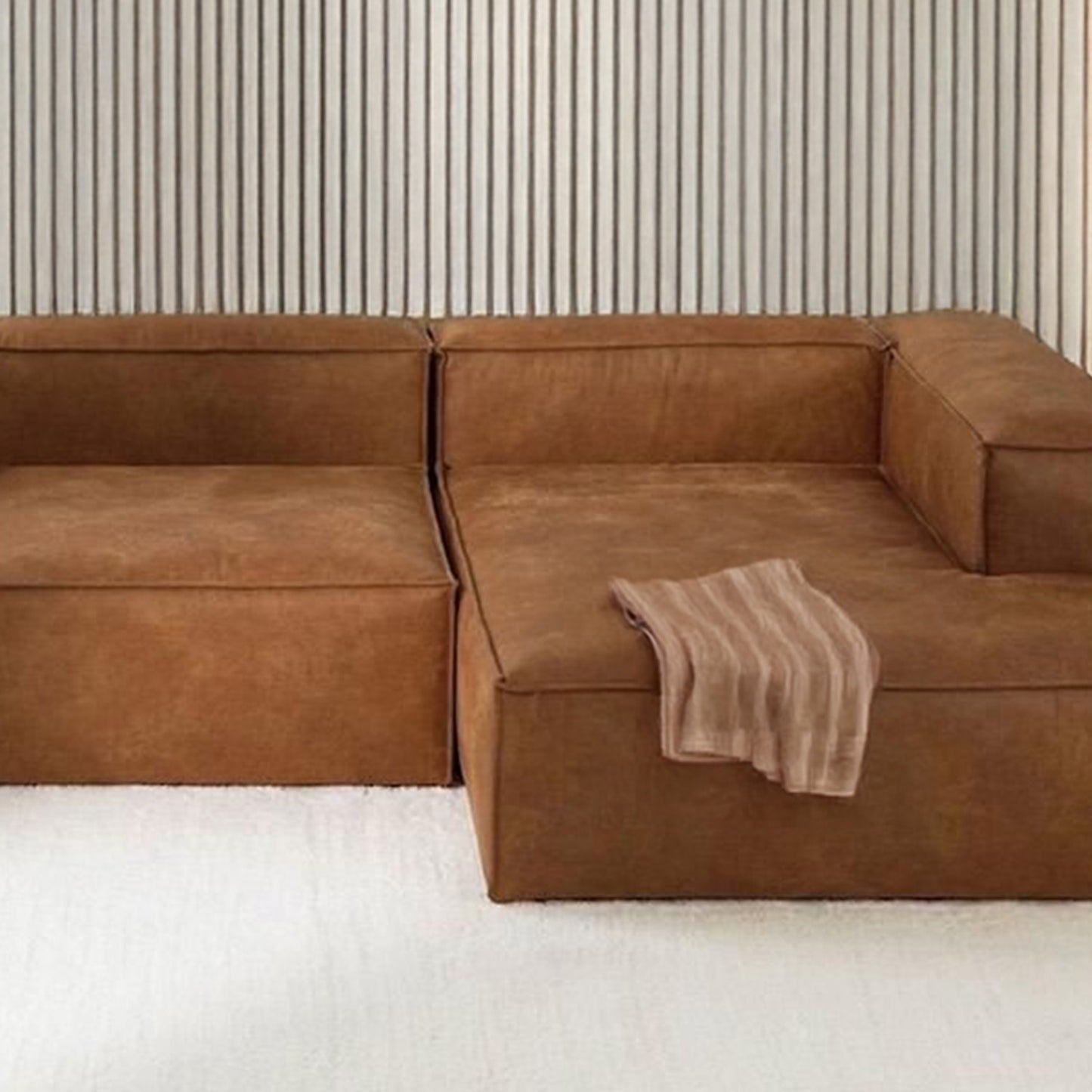 ElegantEdge 3 Seater Faux Leather L Shaped Sofa