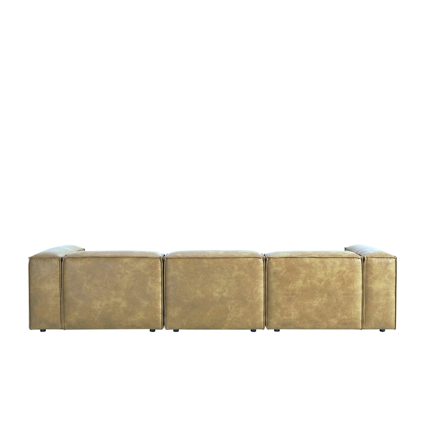 ElegantEdge 3 Seater Faux Leather L Shaped Sofa
